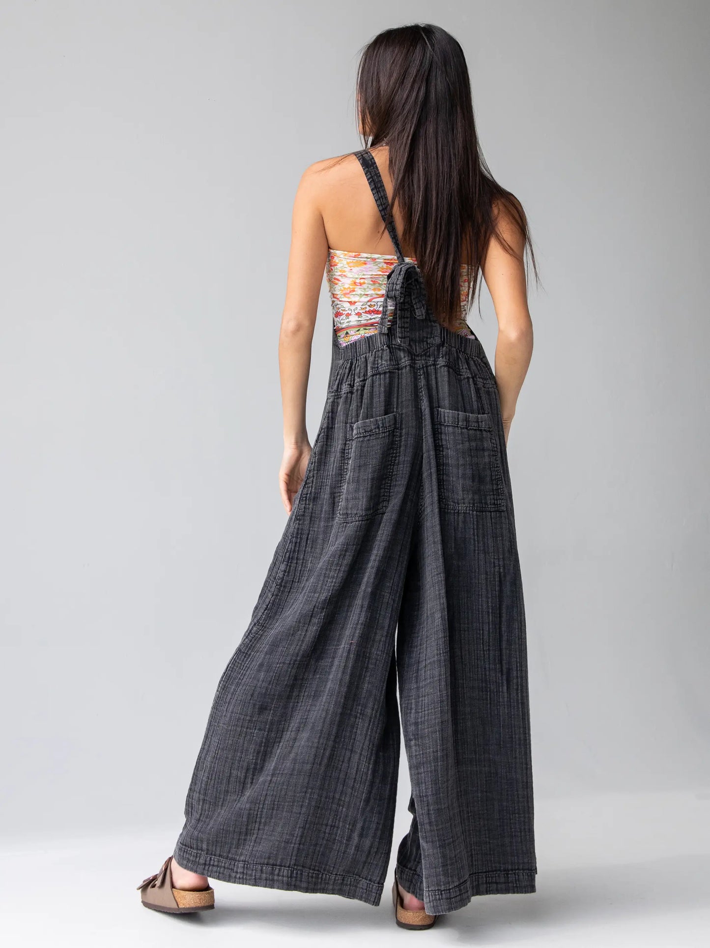 Dakota Tie Overall - Washed Black Cotton