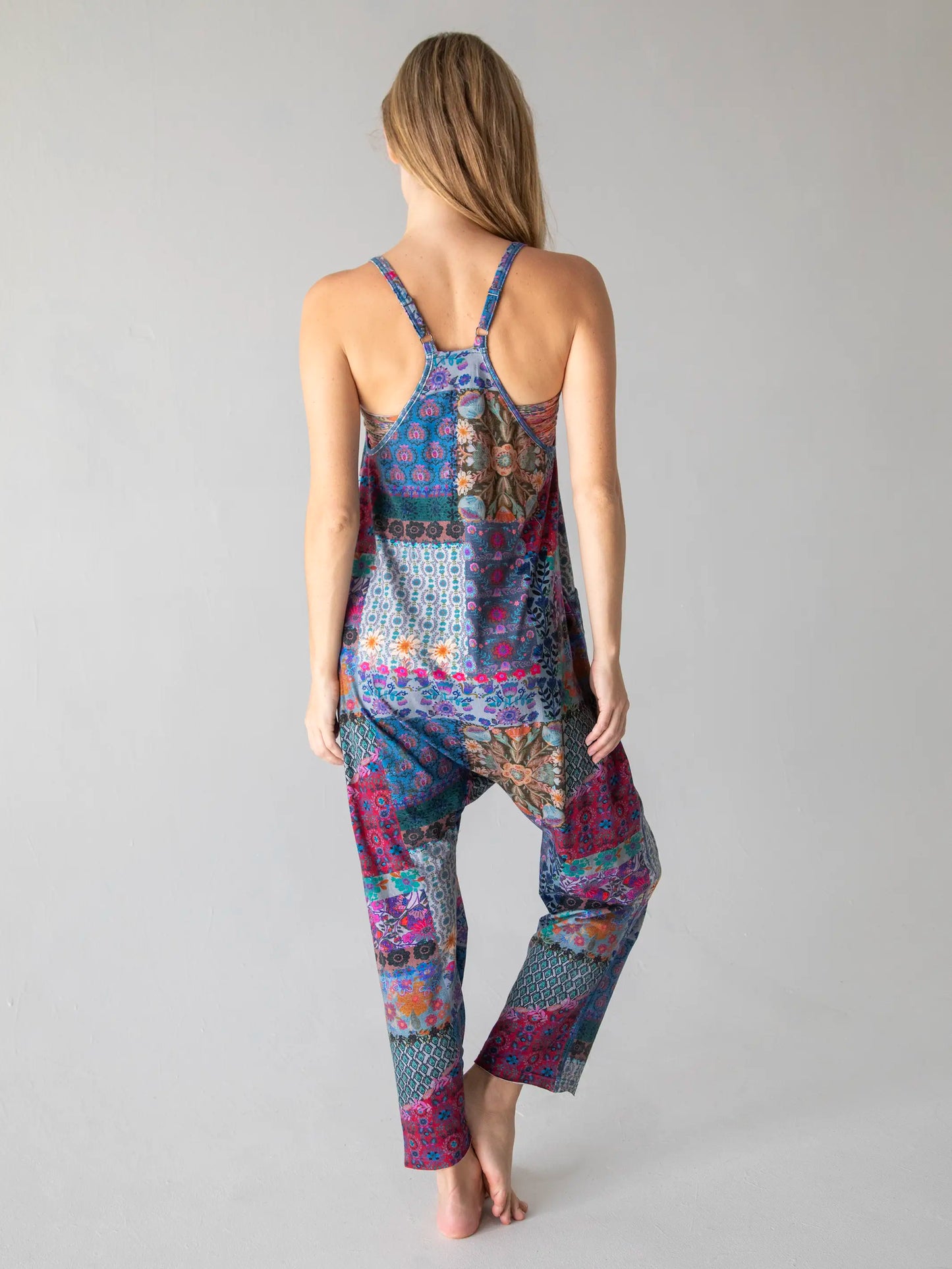 Lucy Jumpsuit - Blue Patchwork