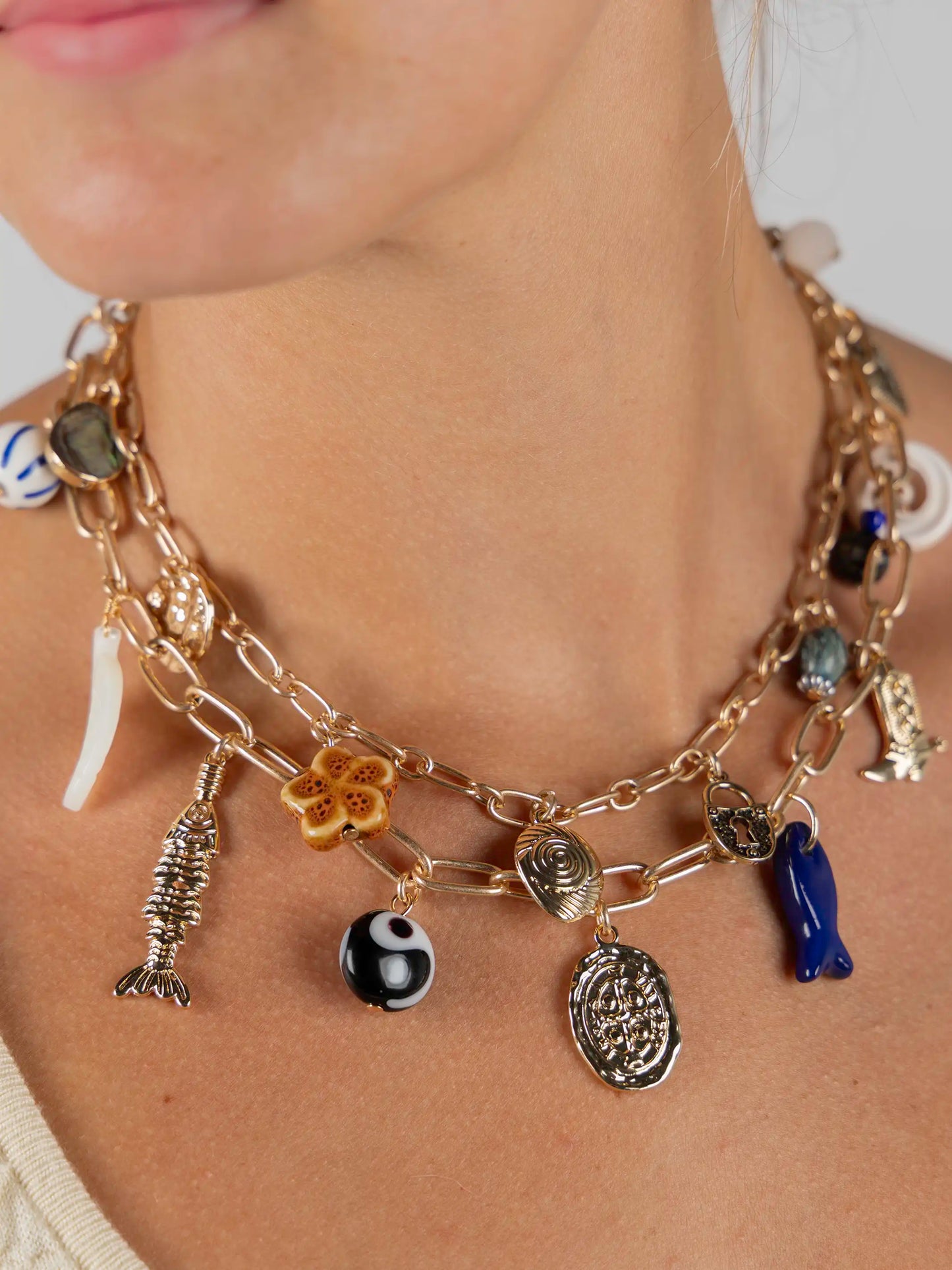 Ocean Bag Charm Necklace