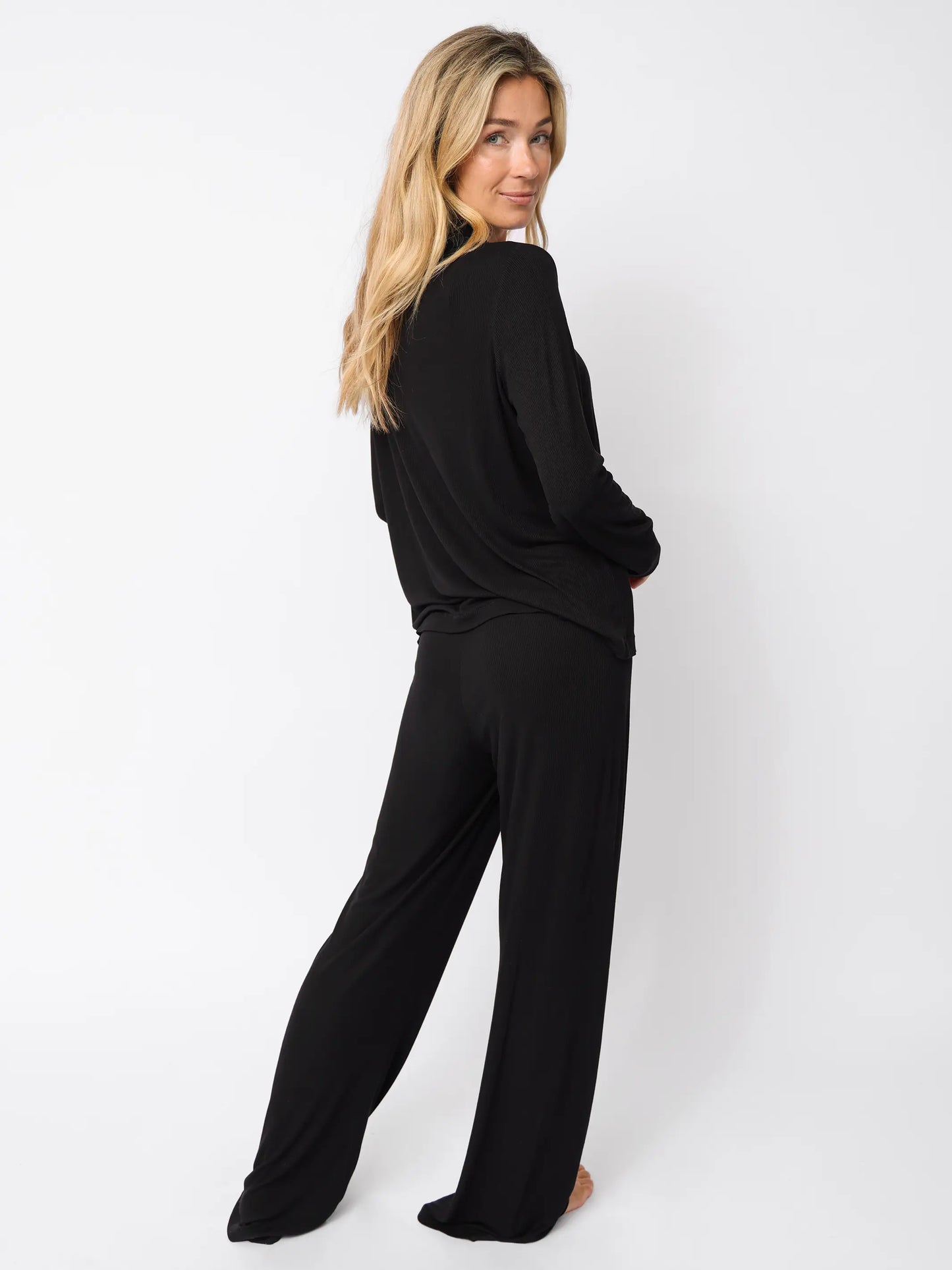 By the Fire Pajama Set - Black