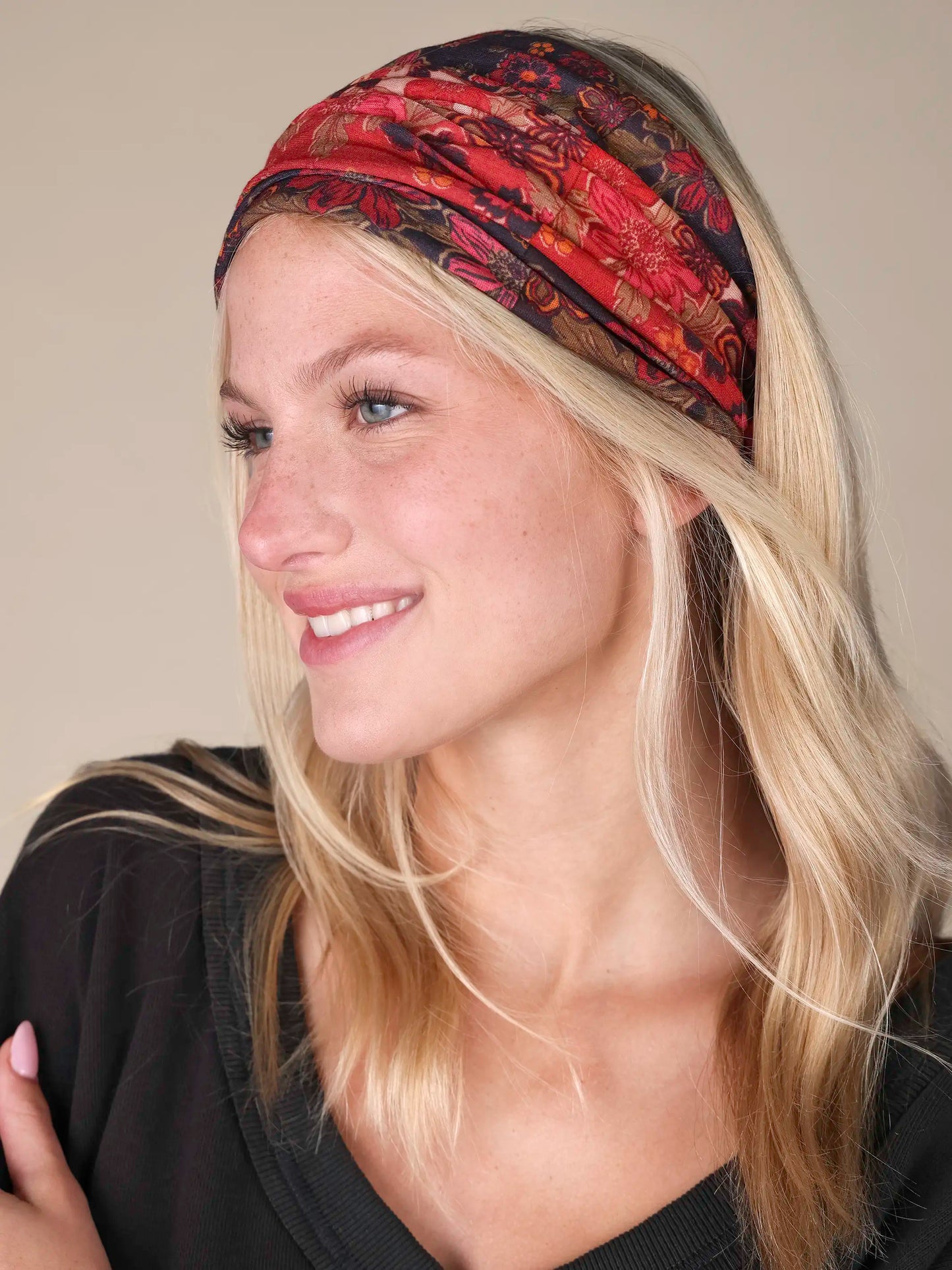 Full Boho Bandeau® Headband - Stella Blooms Tan
