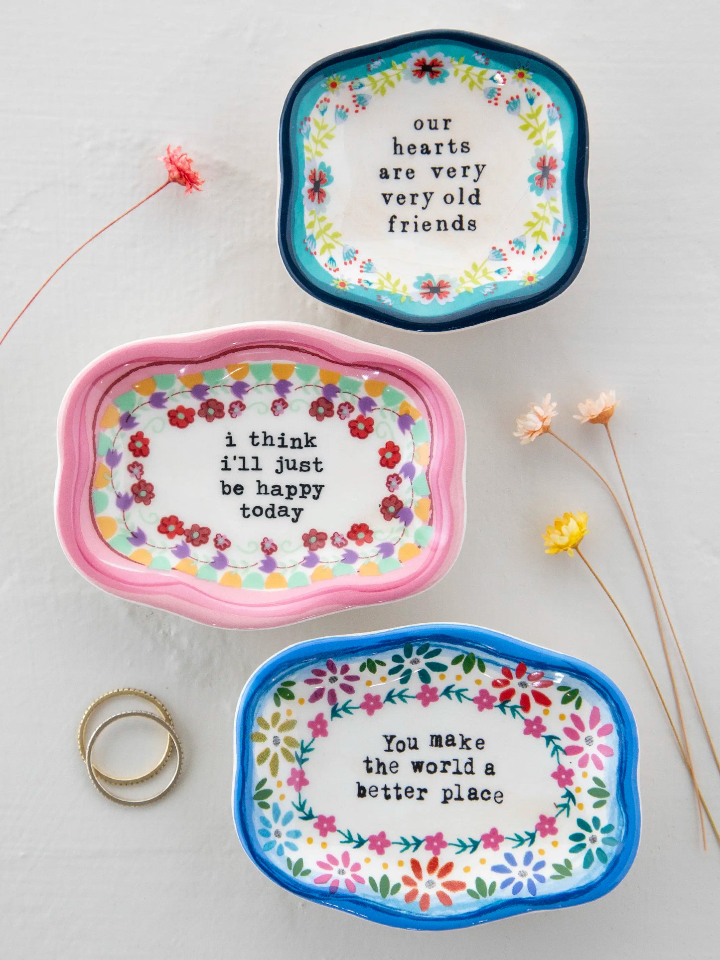 Artisan Trinket Dish - Just Be Happy