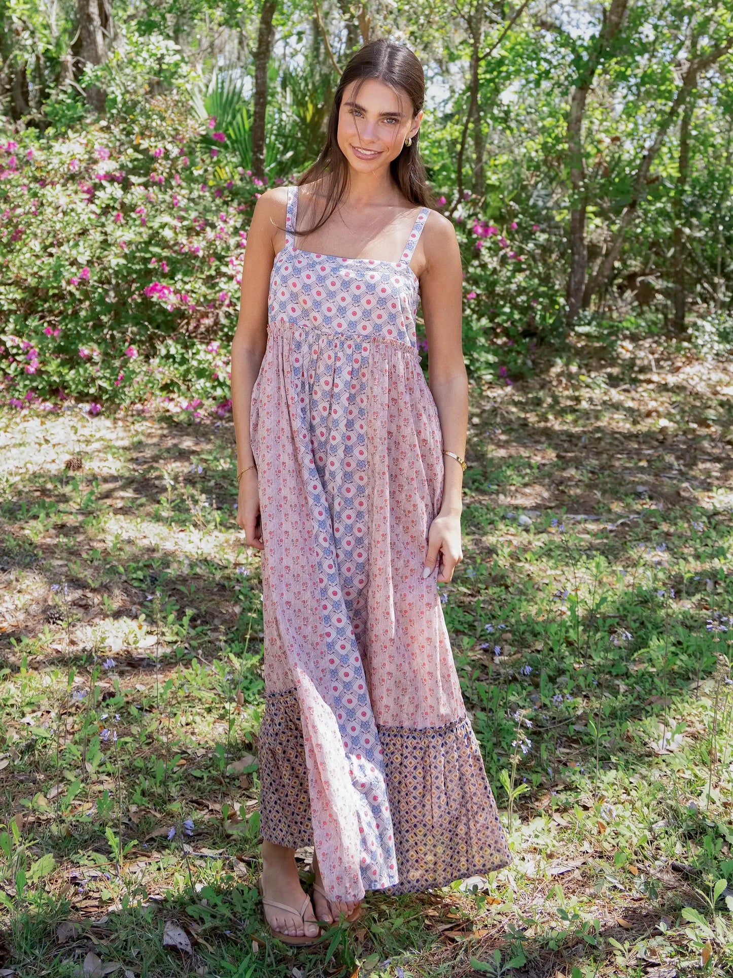 Jenny Cotton Maxi Dress - Wildflower Wonder