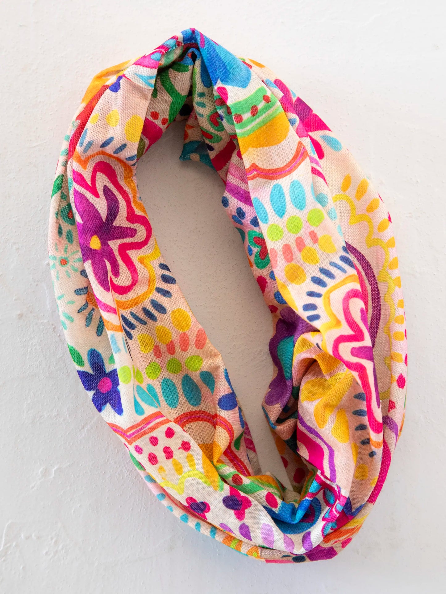 Full Boho Bandeau® Headband - Rainbow Doodle
