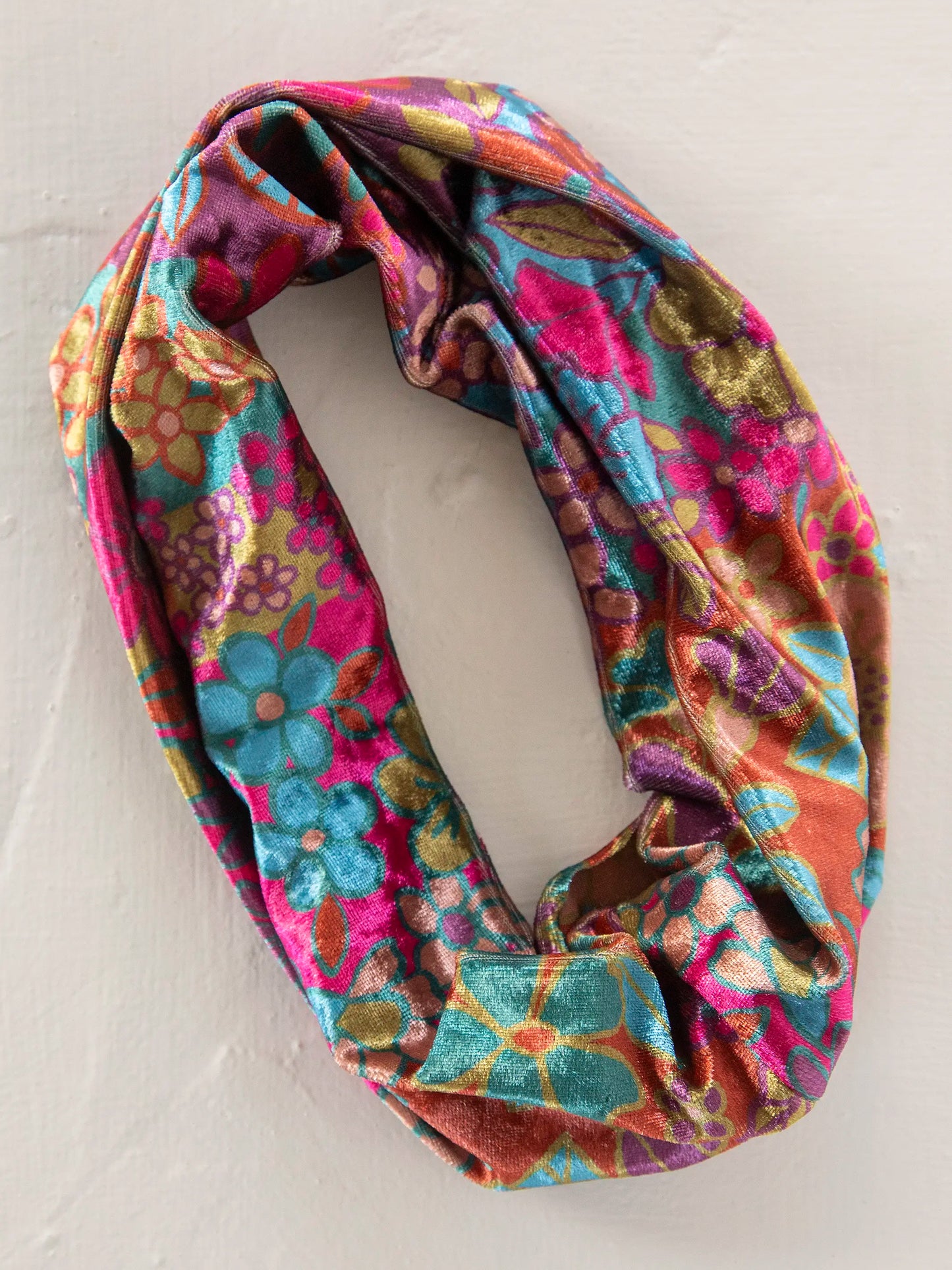 Velvet Boho Bandeau® Headband - 70s Striped Plum