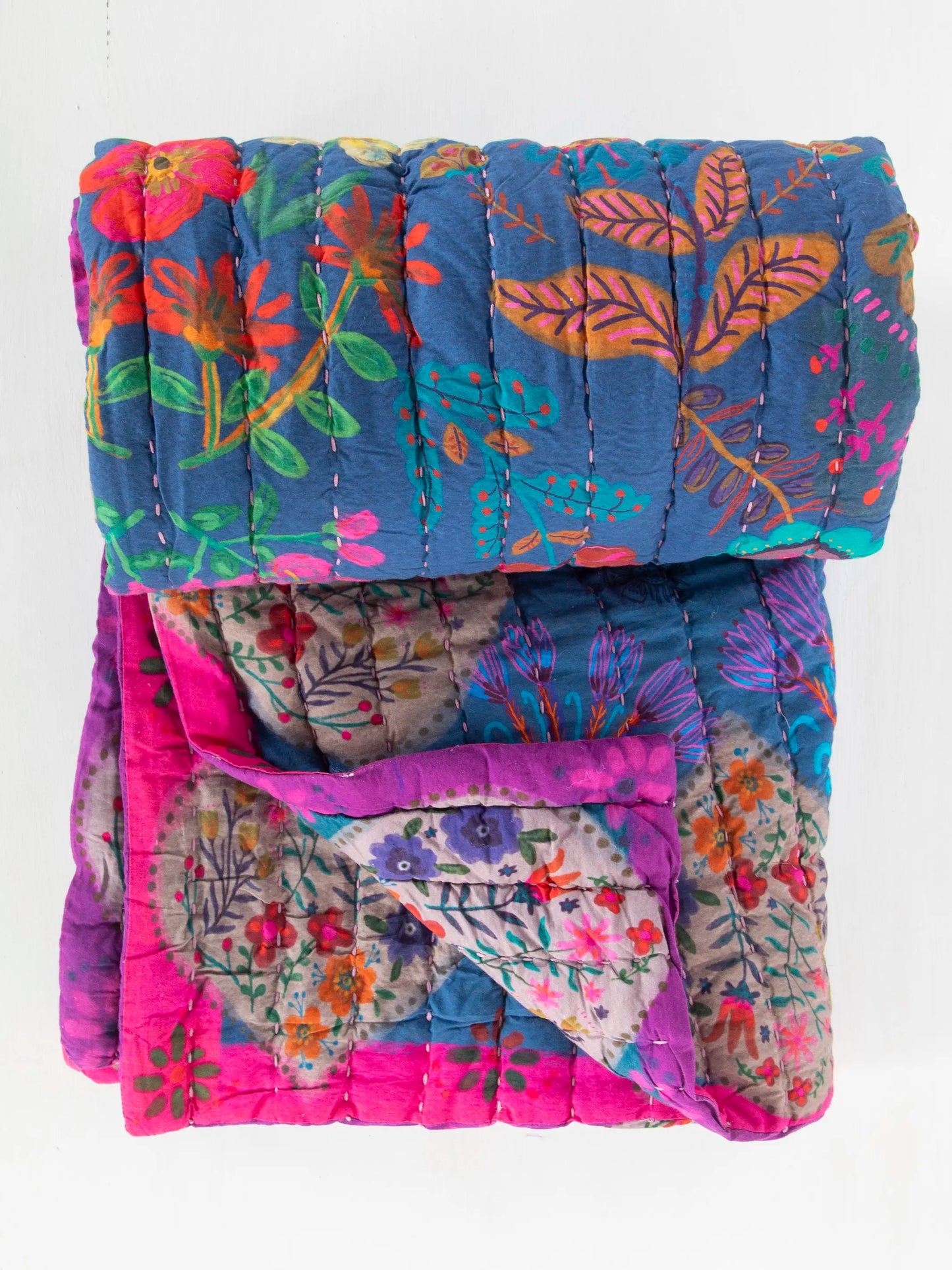 Bungalow Reversible Cotton Quilt - Magic Folk Garden