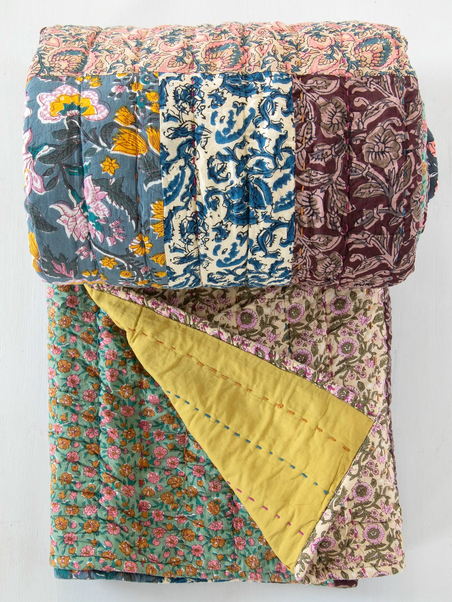 Patchwork Quilt - Block Print