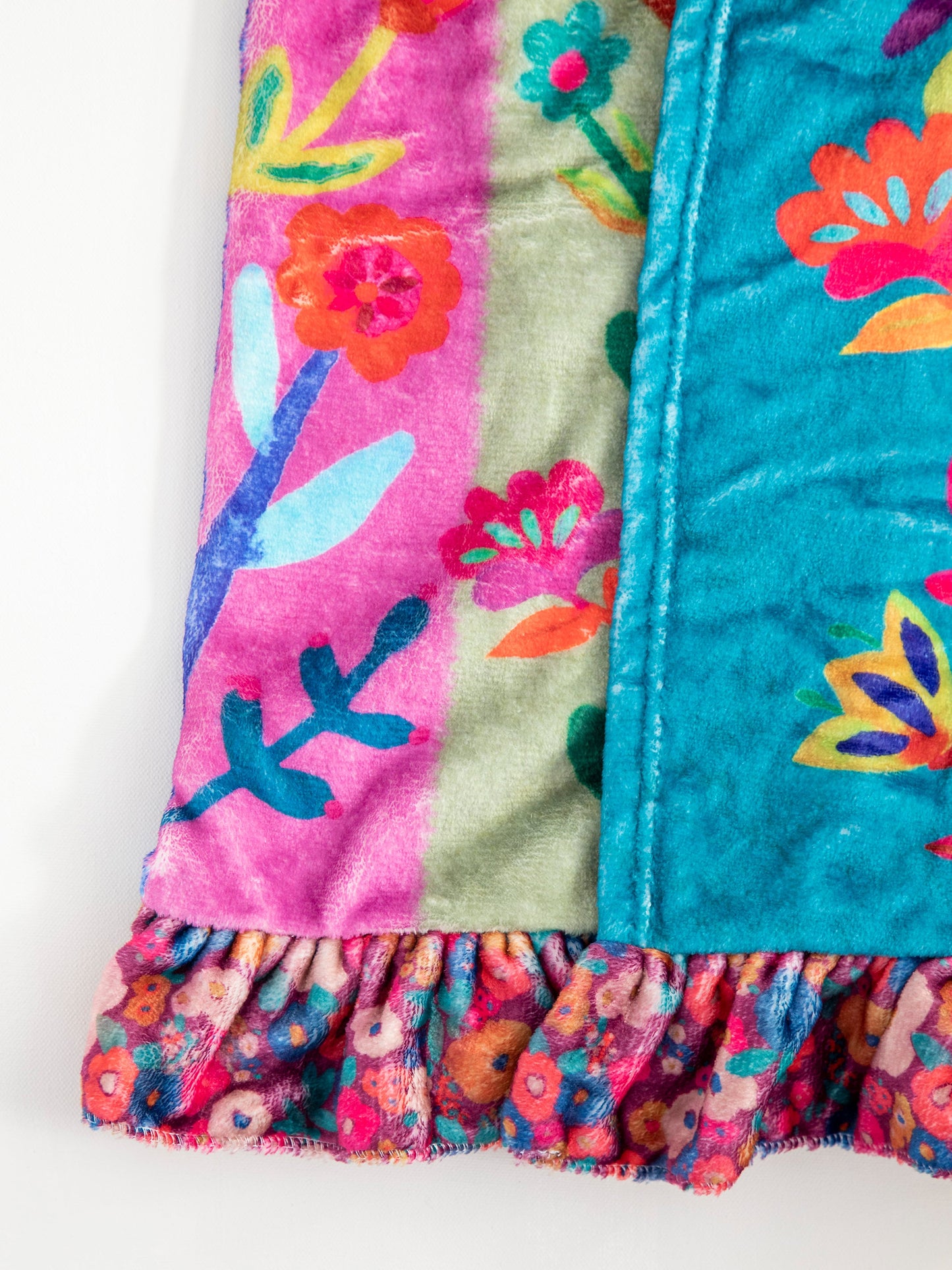 Towel Wrap - Teal Flowers