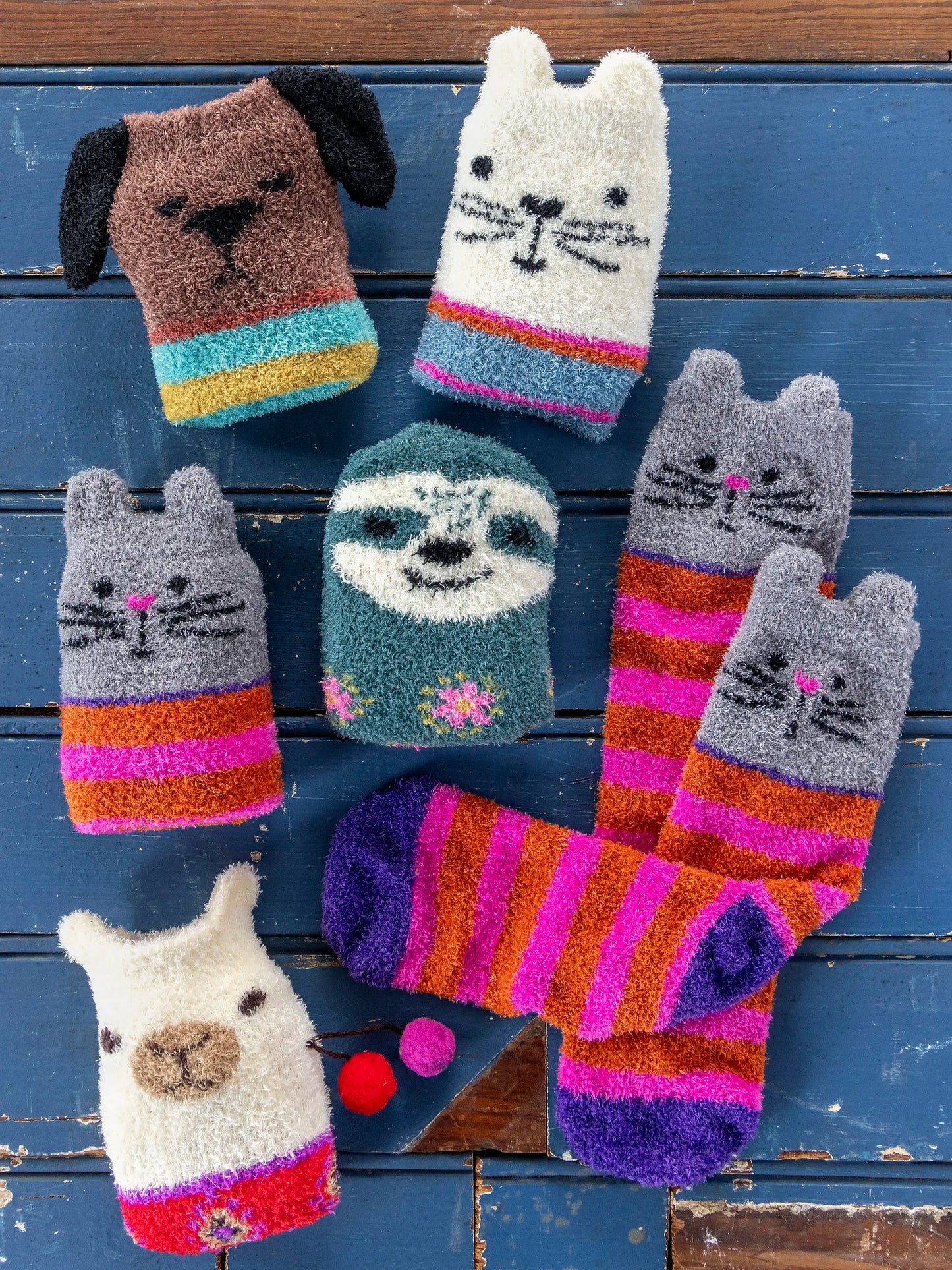 Cozy Socks - White Cat