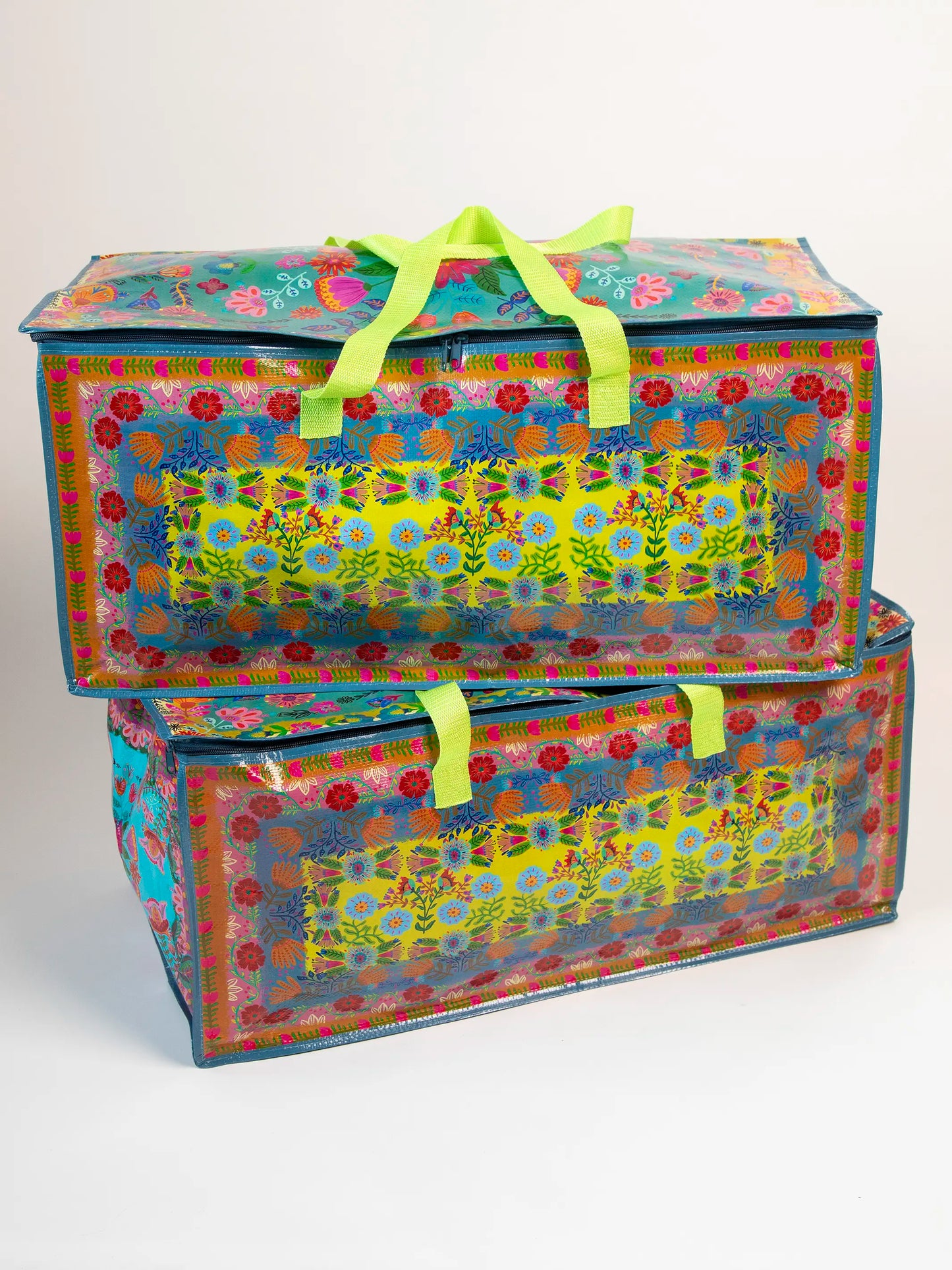 Better Than A Box Packing Tote Set - Teal Borders