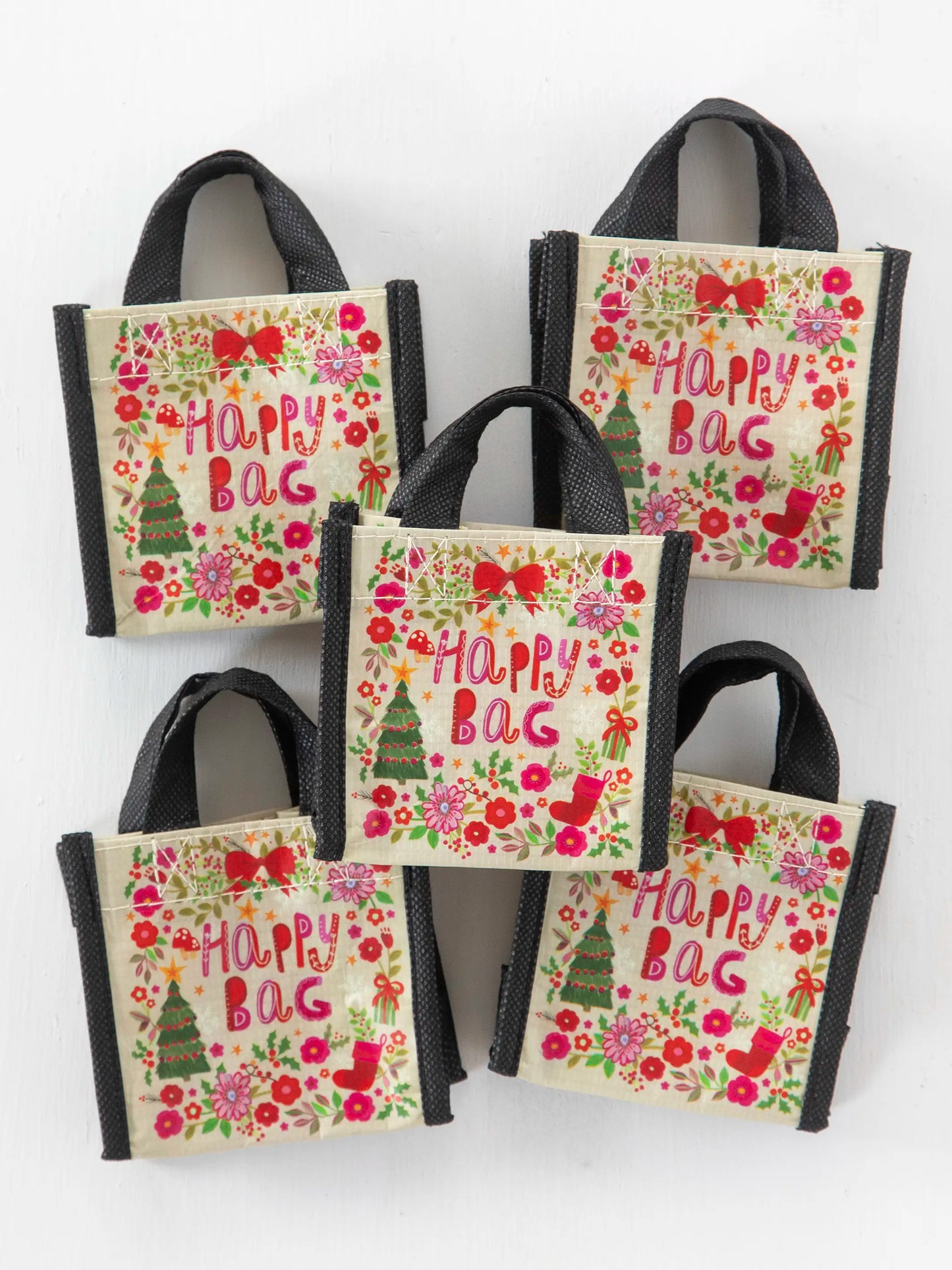 Mini Happy Bag, Set of 5 - Holiday