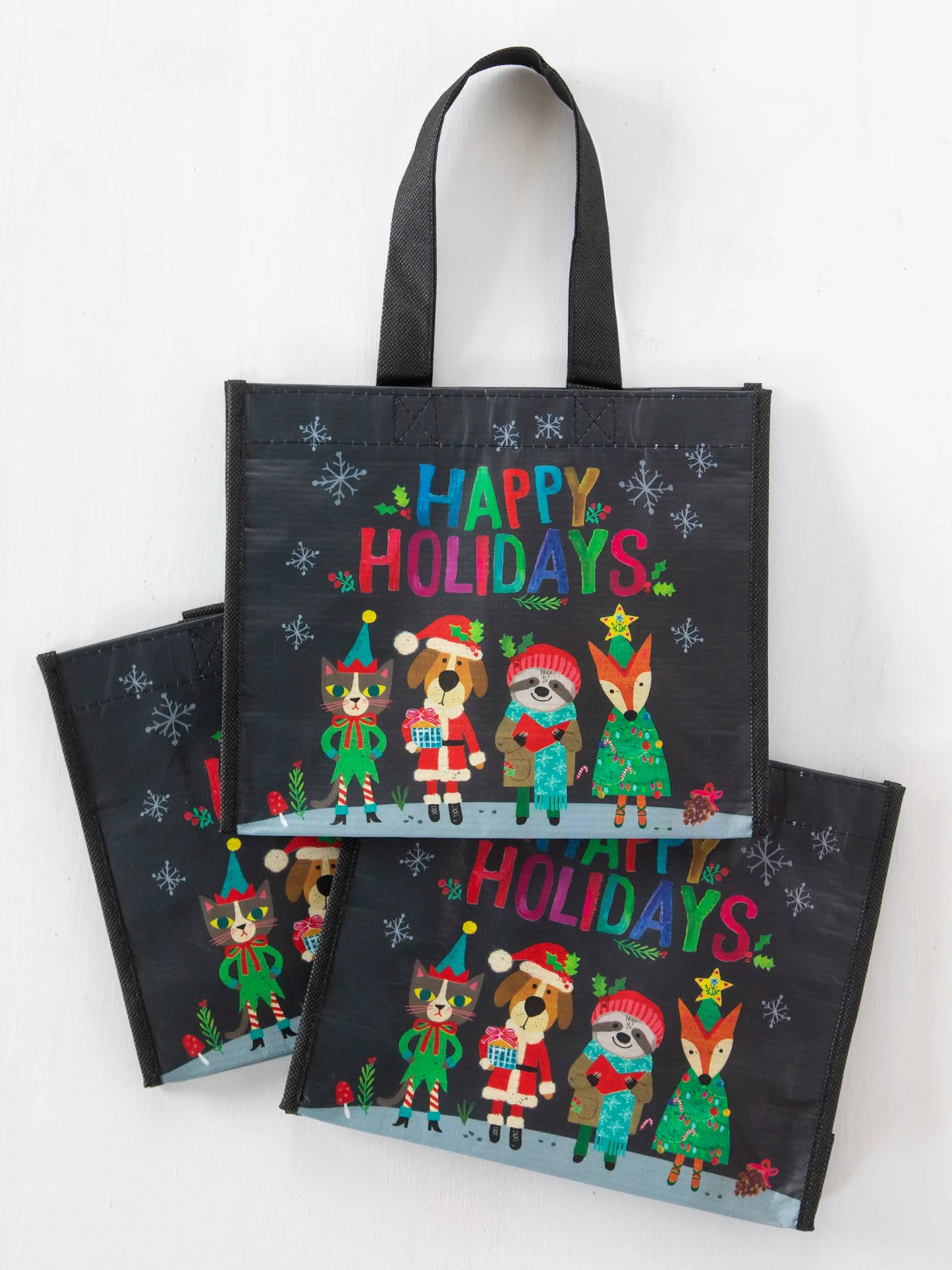 Medium Happy Bag, Set of 3 - Happy Holidays