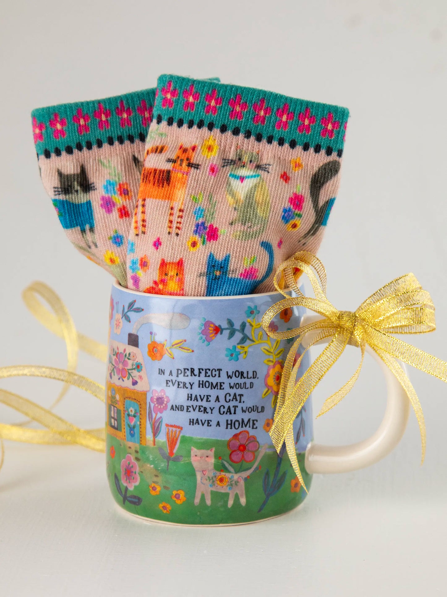 Mug & Sock Set - Every Cat Has A Home