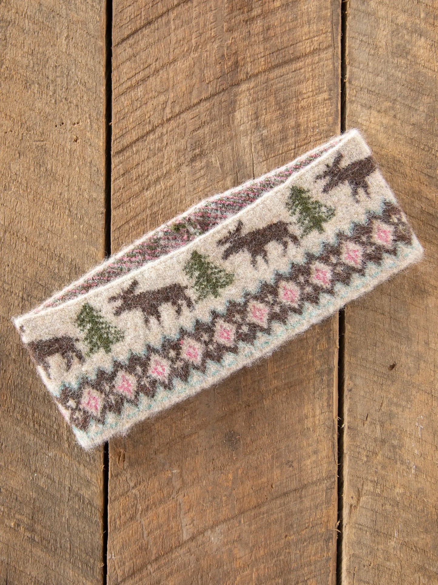 Intarsia Head Warmer - Moose