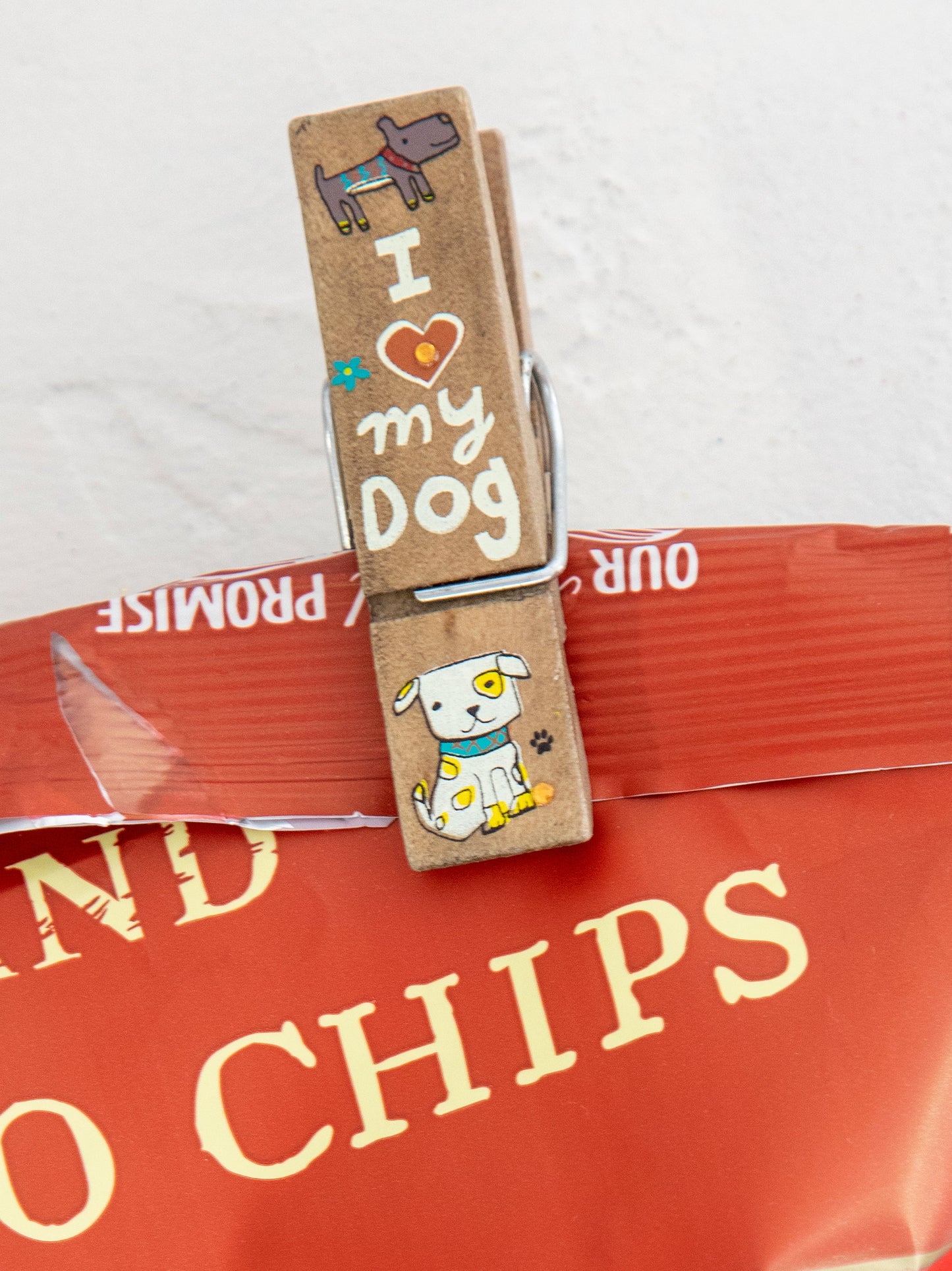 Happy Clips, Set of 4 - Heart My Dog