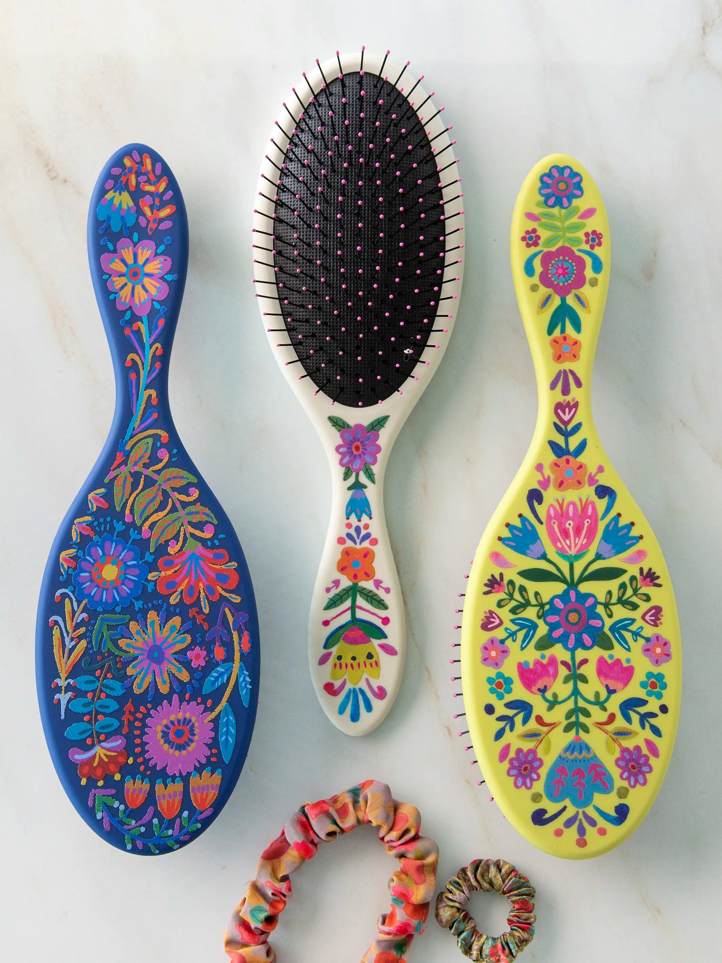 Wet / Dry Detangling Hairbrush - Chartreuse