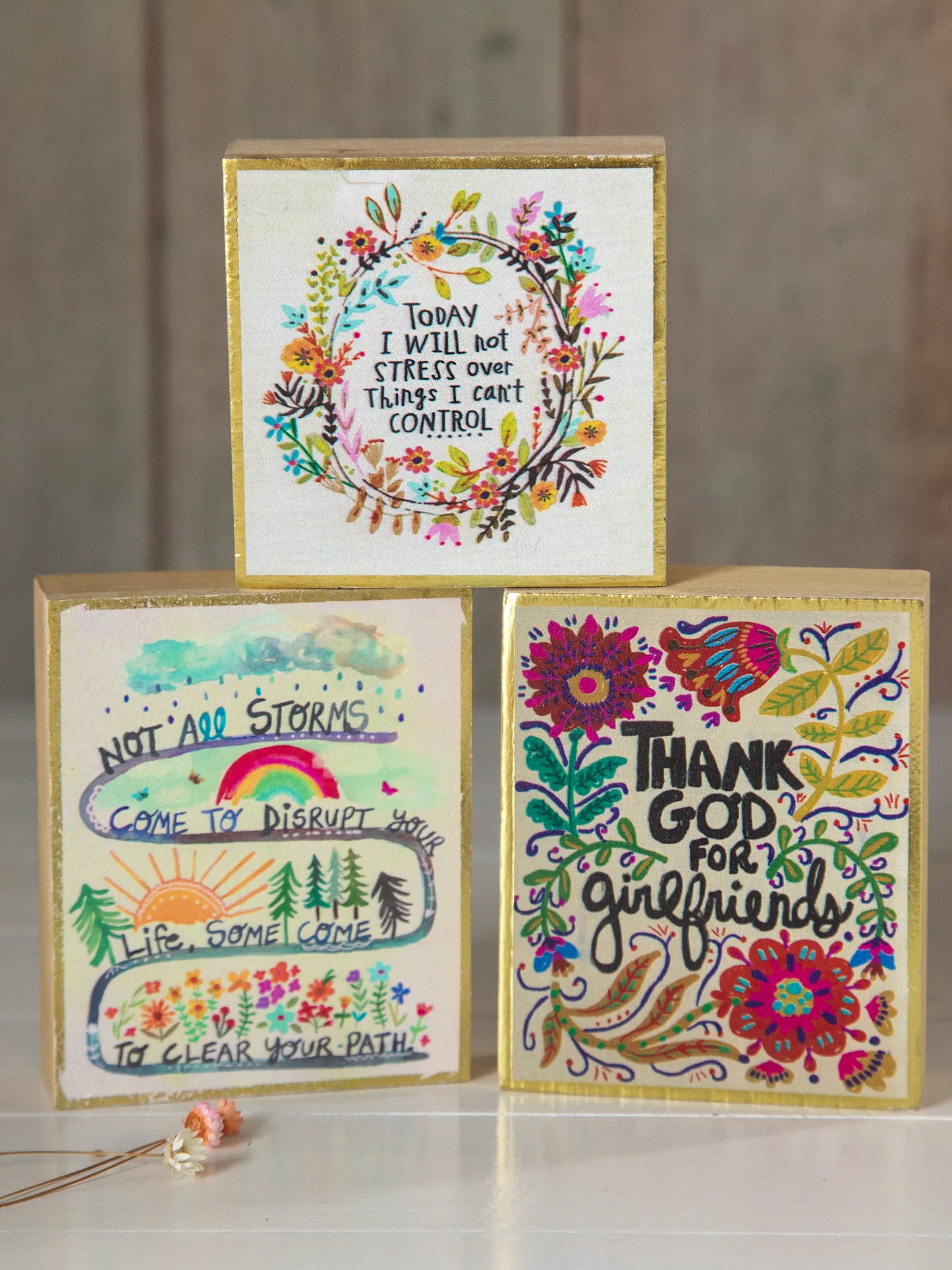 Tiny Block Keepsake - Thank God For Girlfriends