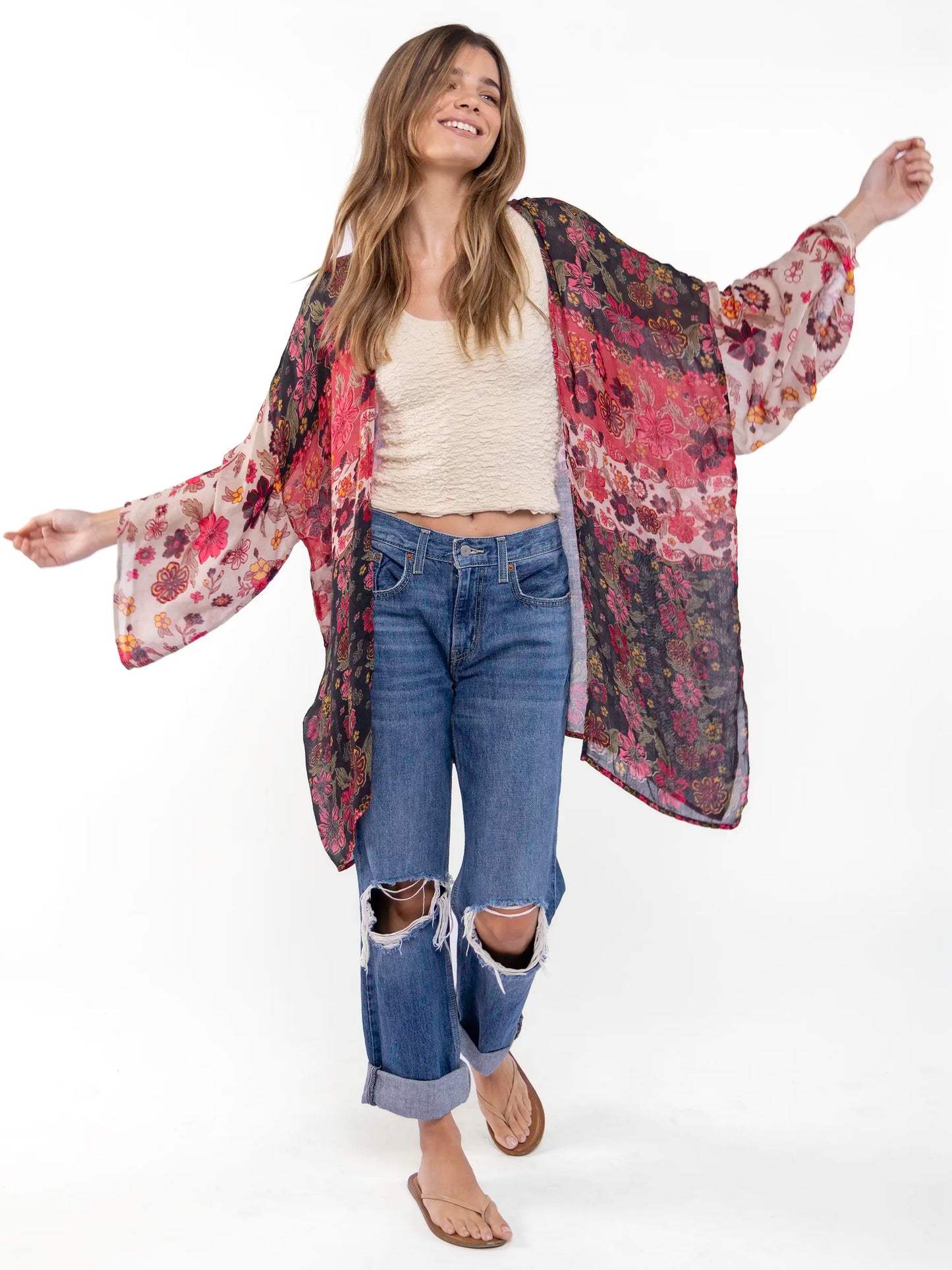 Sierra Kimono - Stella Blooms Tan