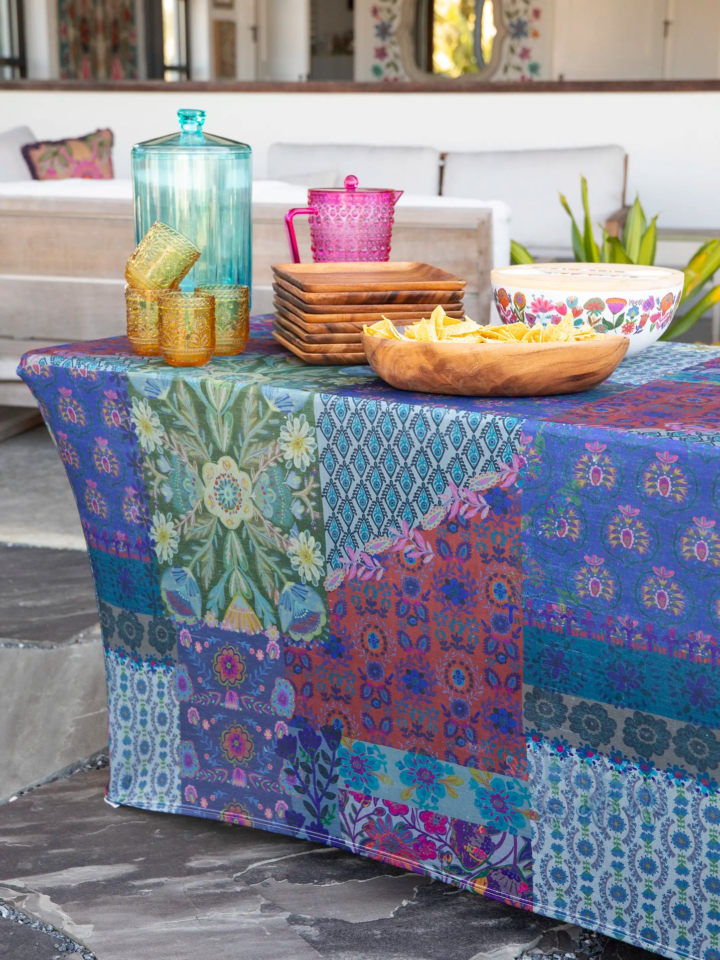 Best Table Cover Ever - Blue Patchwork