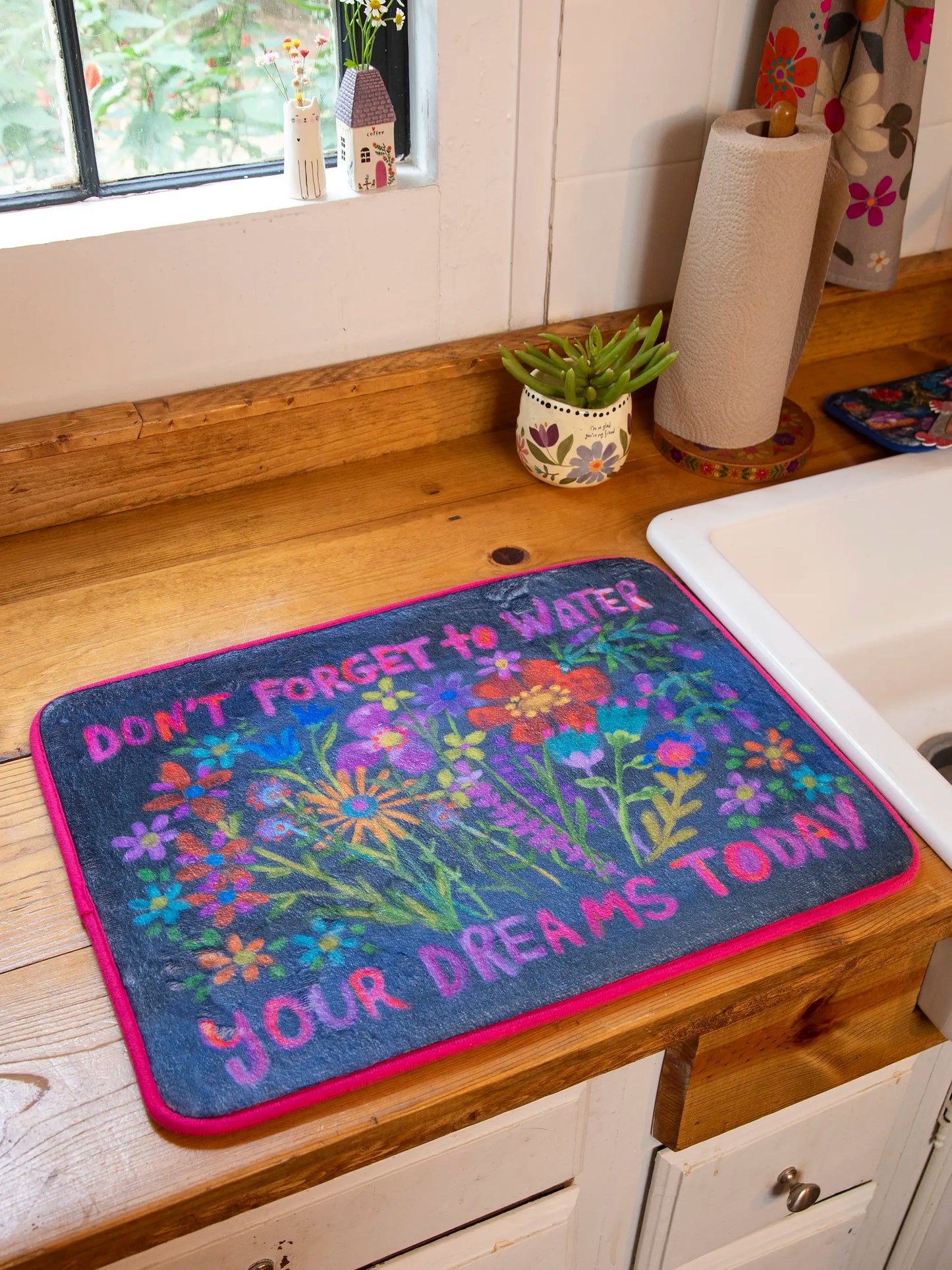 Reversible Dish Drying Mat - Don't Forget