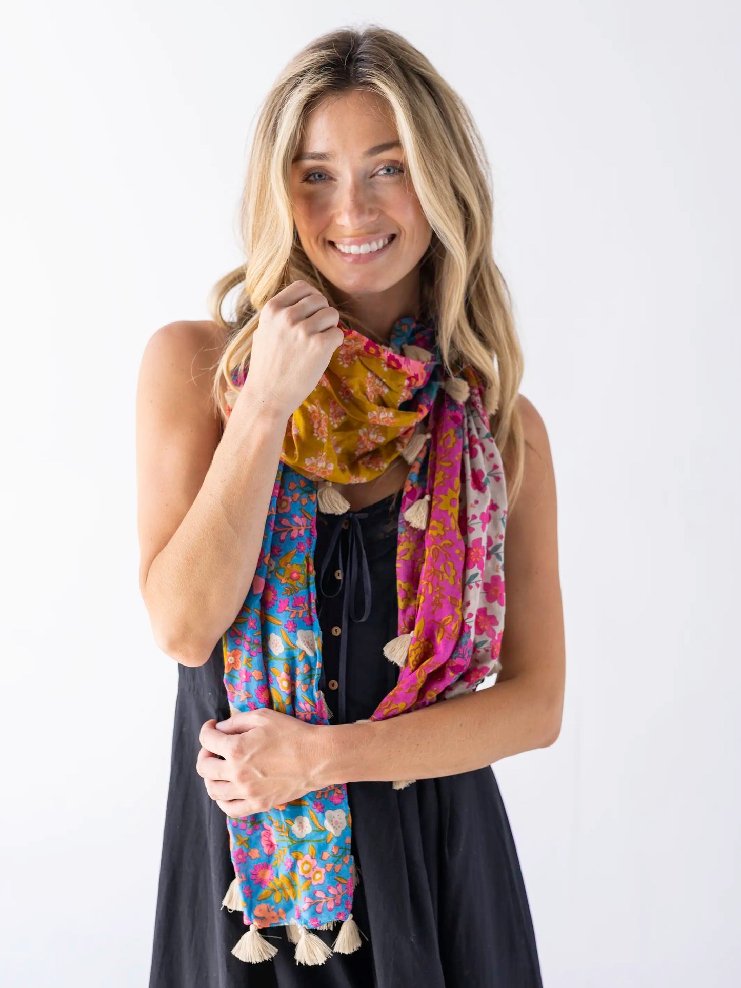 Sayulita Scarf - Mixed Rainbow Floral