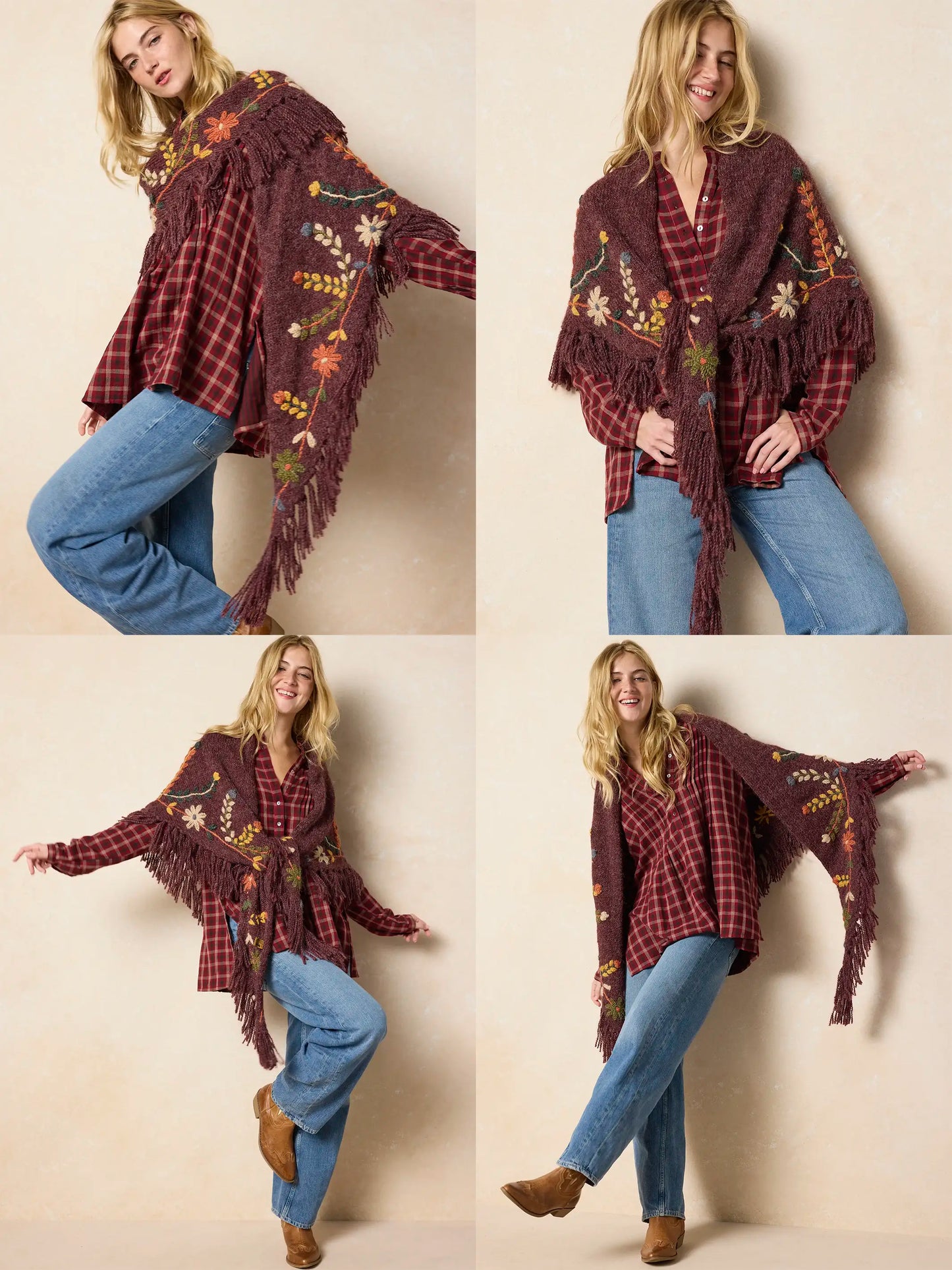 Peruvian Embroidered Shawl