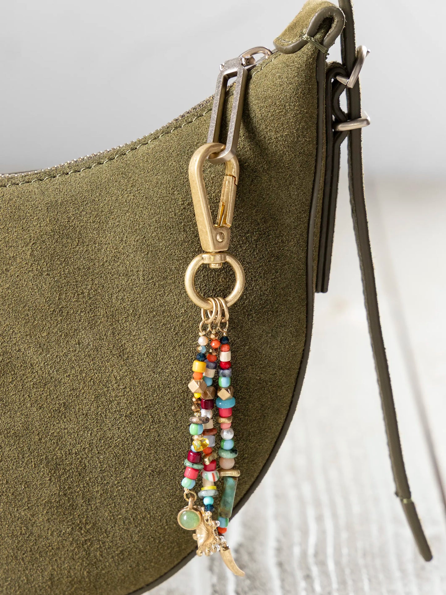 Artisan Keychain Beaded Bag Charm