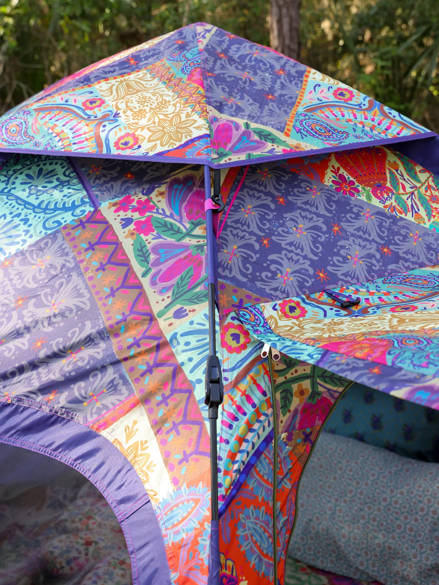 Live Happy Camping Tent - Good Vibes Patchwork