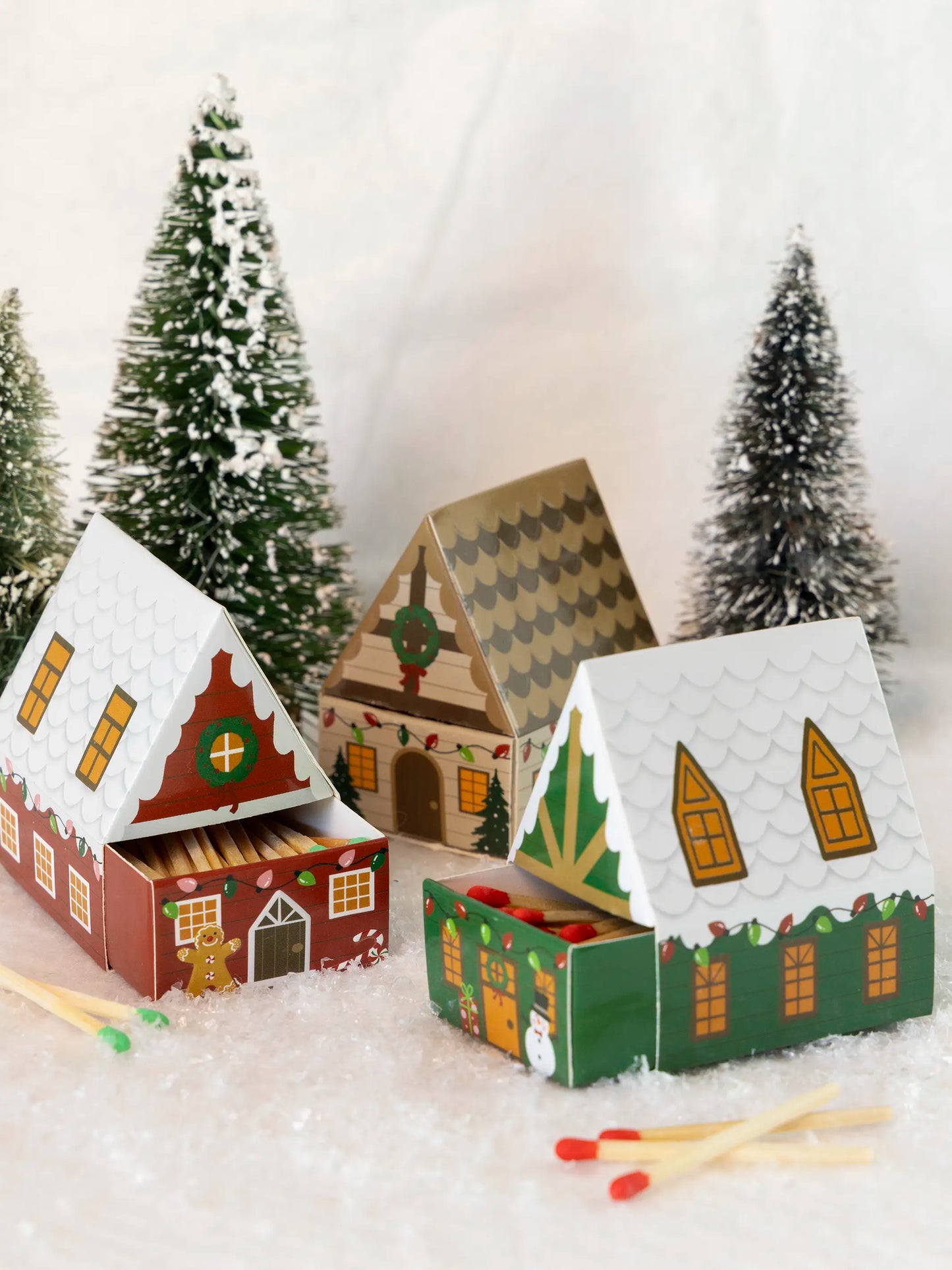 Holiday House Matchboxes, Set of 3