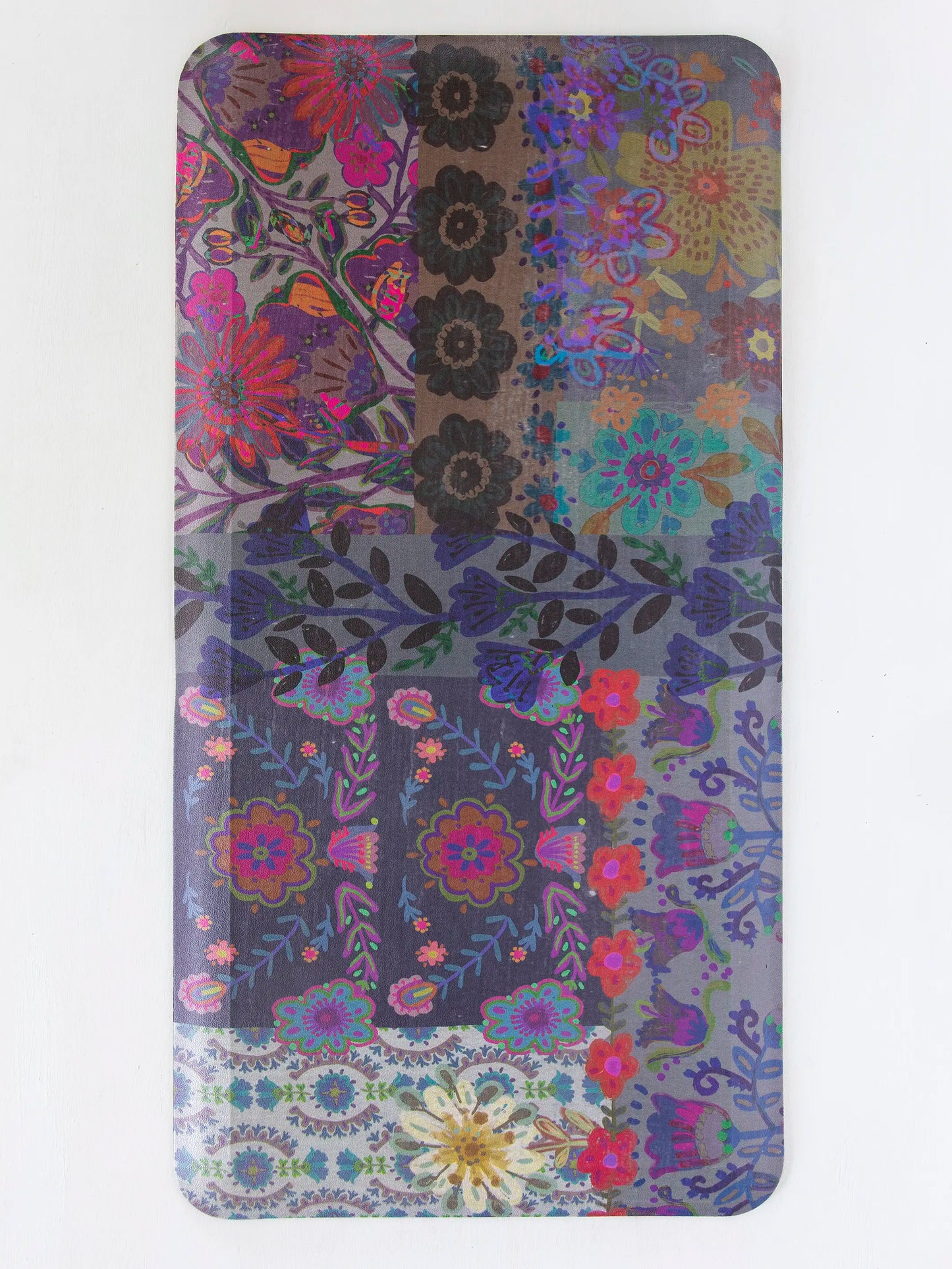 Comfy Kitchen Standing Mat - Blue Patchwork