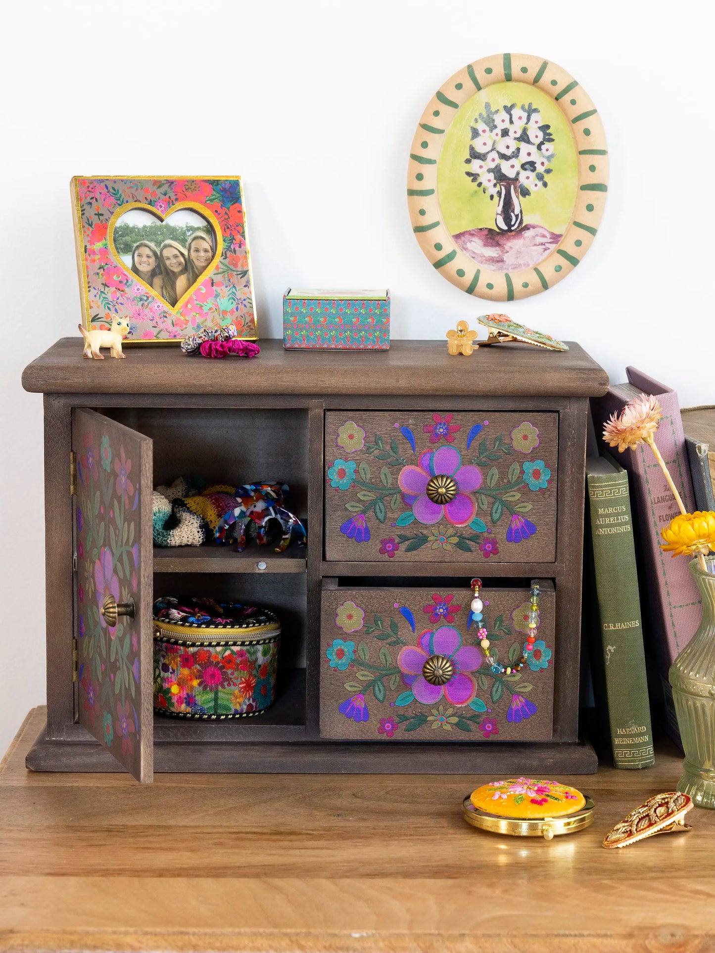 Maia Mini Dresser - Cocoa Folk Flower
