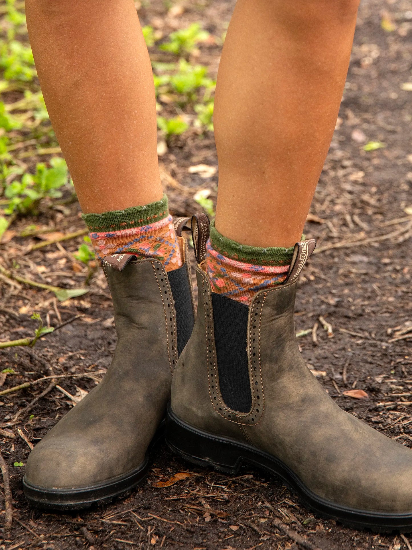 Boxed Boho Sock Set, Set of 3 - Neutral Floral