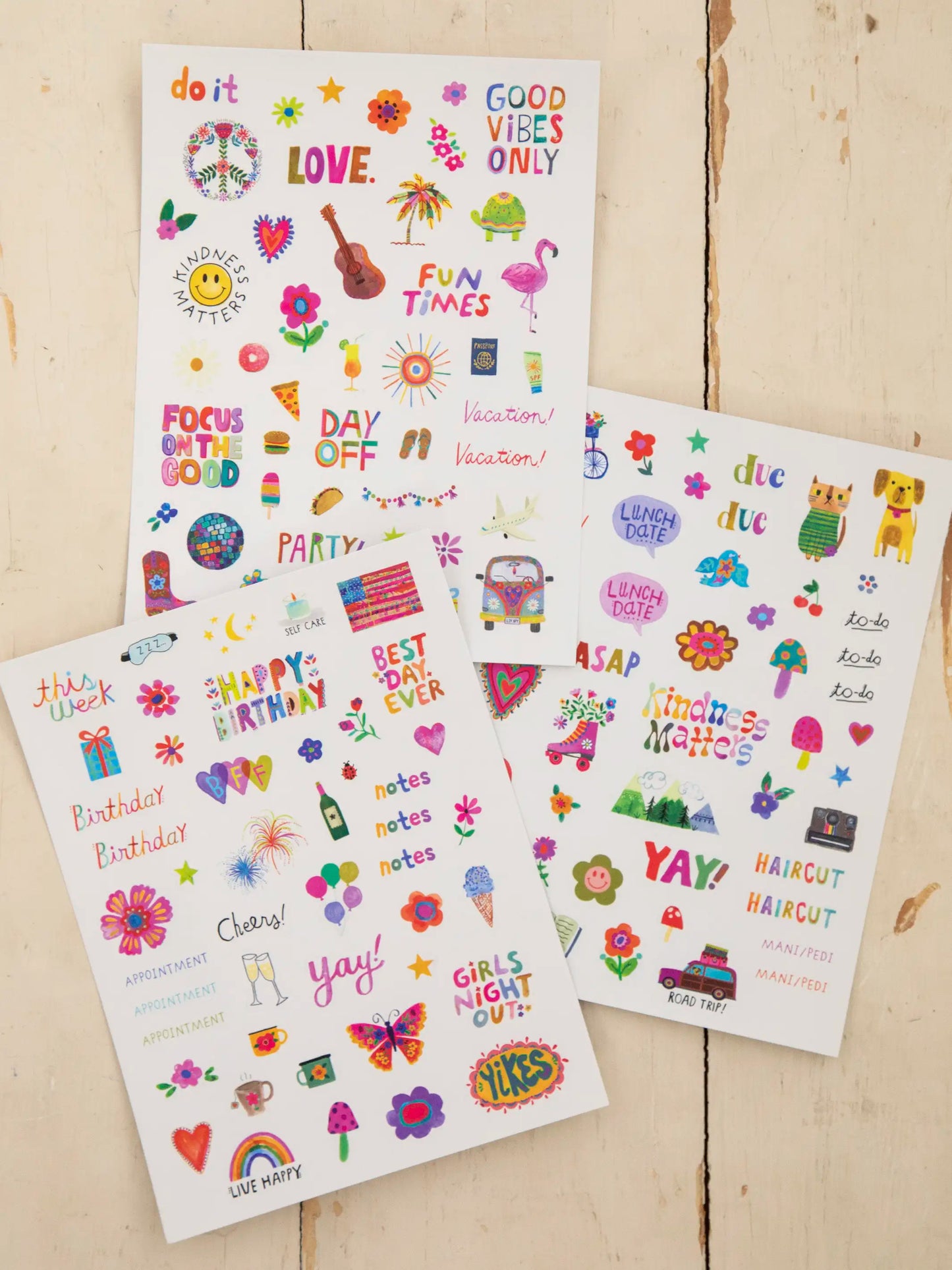 Planner Sticker Set, Set of 3 - Multi
