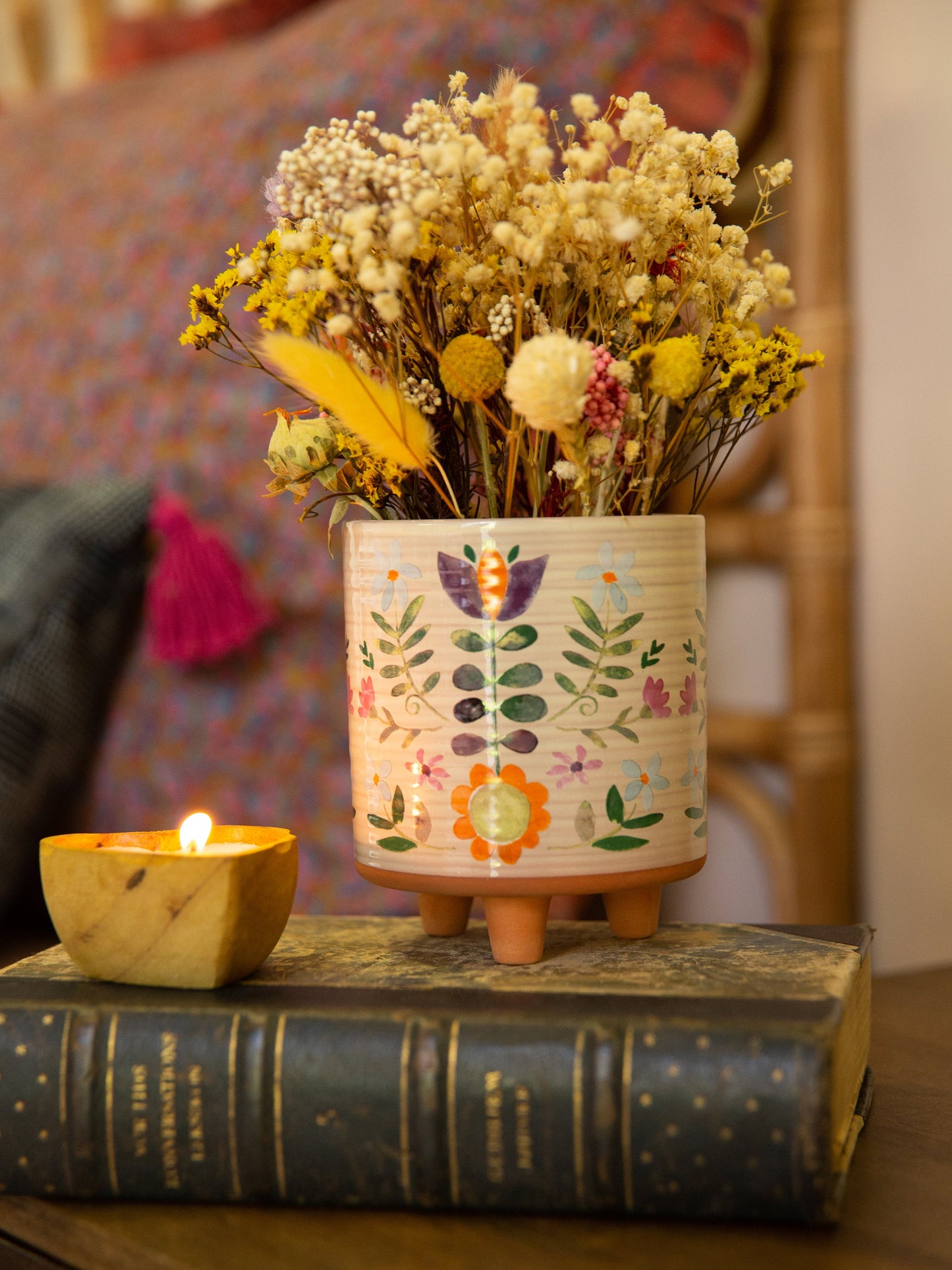 Artisan Planter - Folk Flower