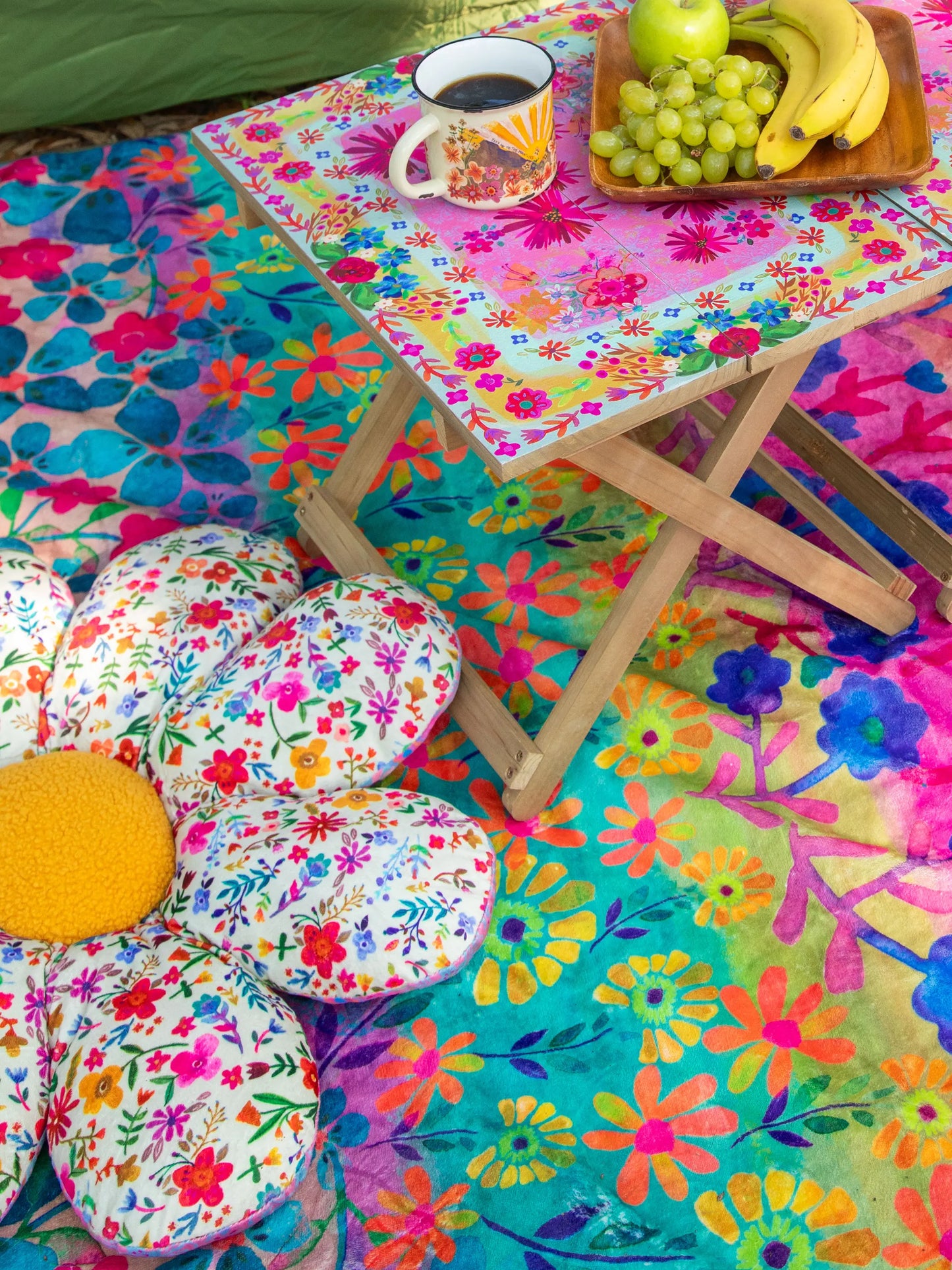 Reversible Seat & Floor Cushion - Flower