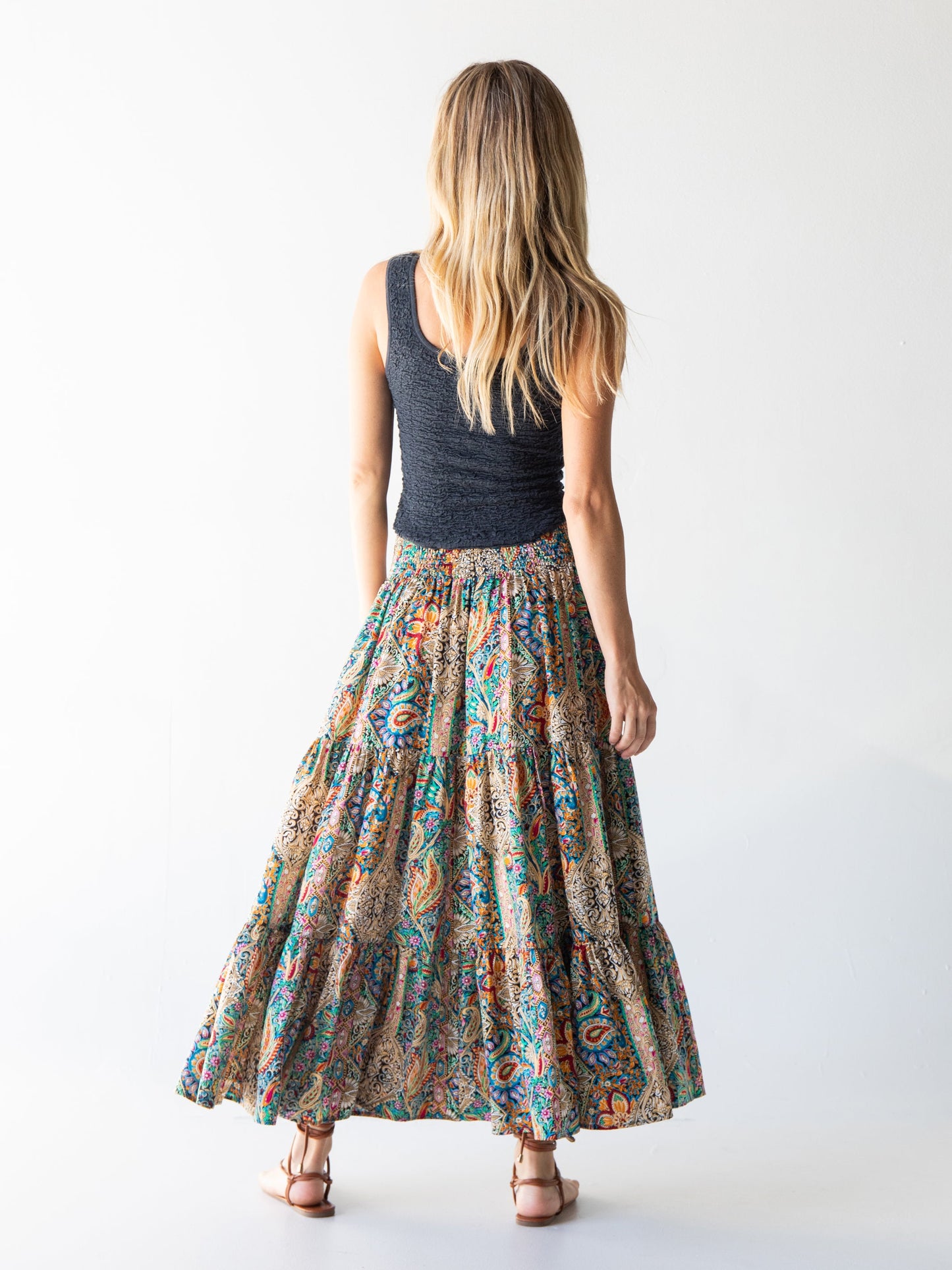 Hanna Convertible Maxi Skirt - Bright Paisley
