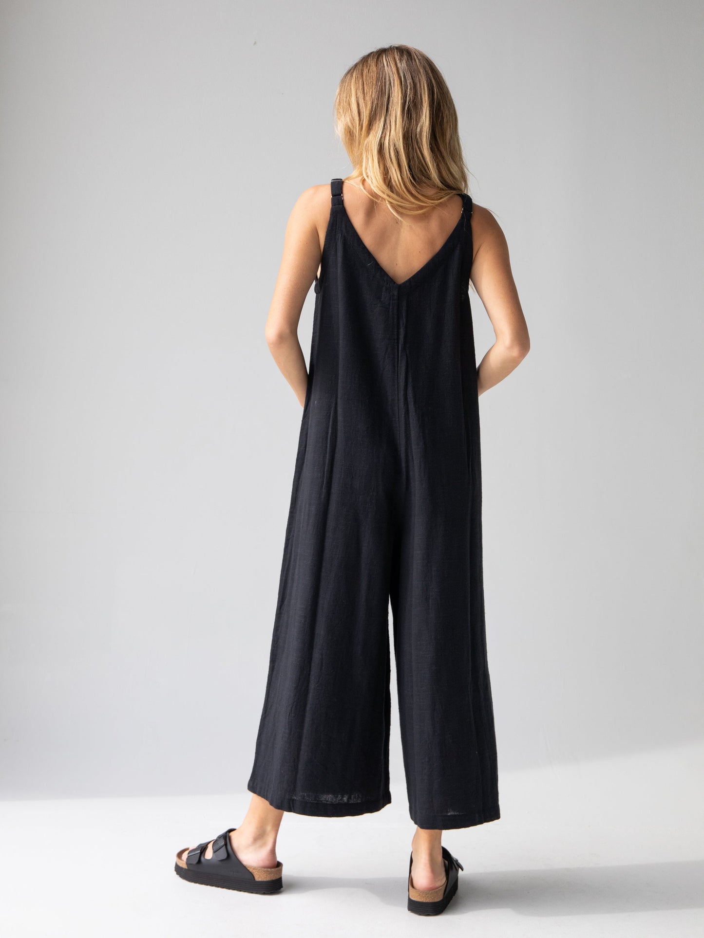 Chelsea Jumpsuit - Black Cotton