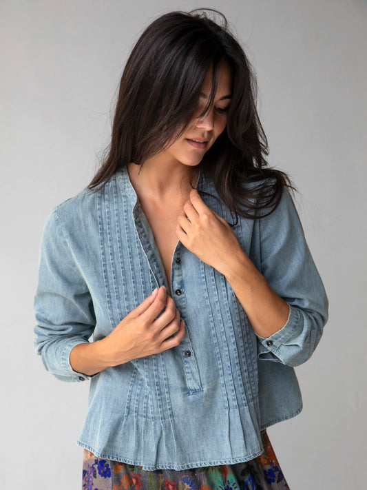 Montana Top - Denim Cotton