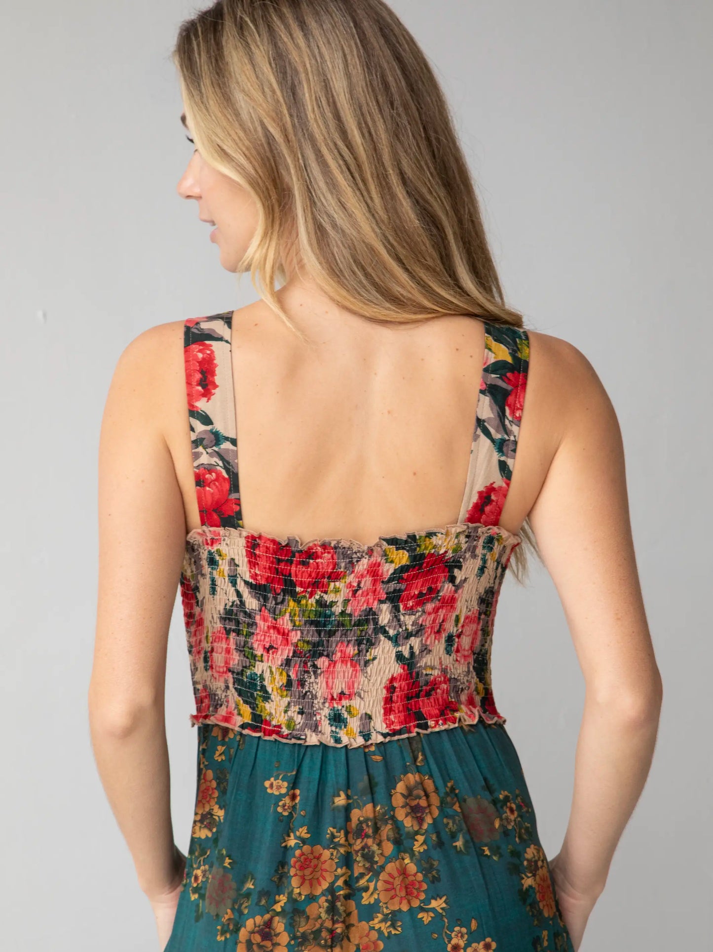 Sedona Jumpsuit - Teal Mixed Floral