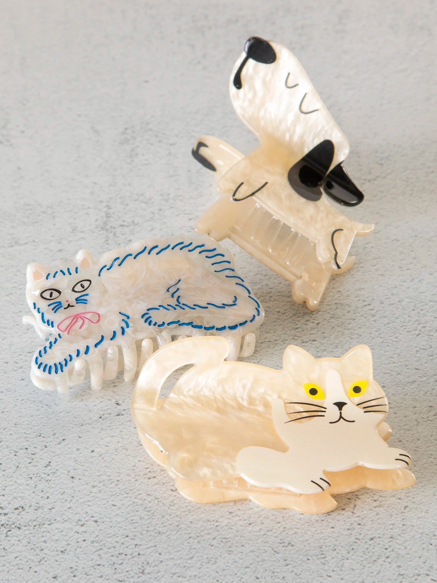 Icon Hair Claw - Cream Cat