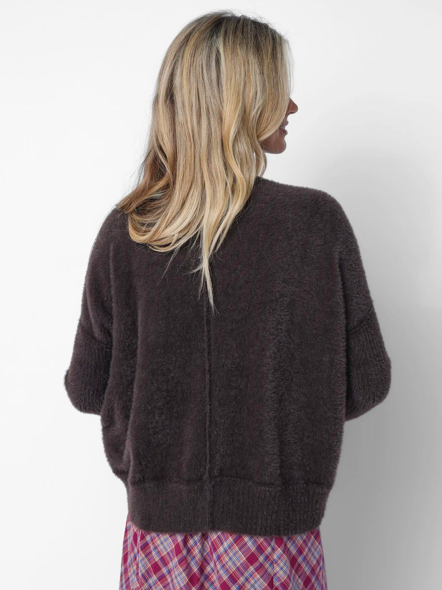 Fuzzy Turtleneck Sweater - Espresso