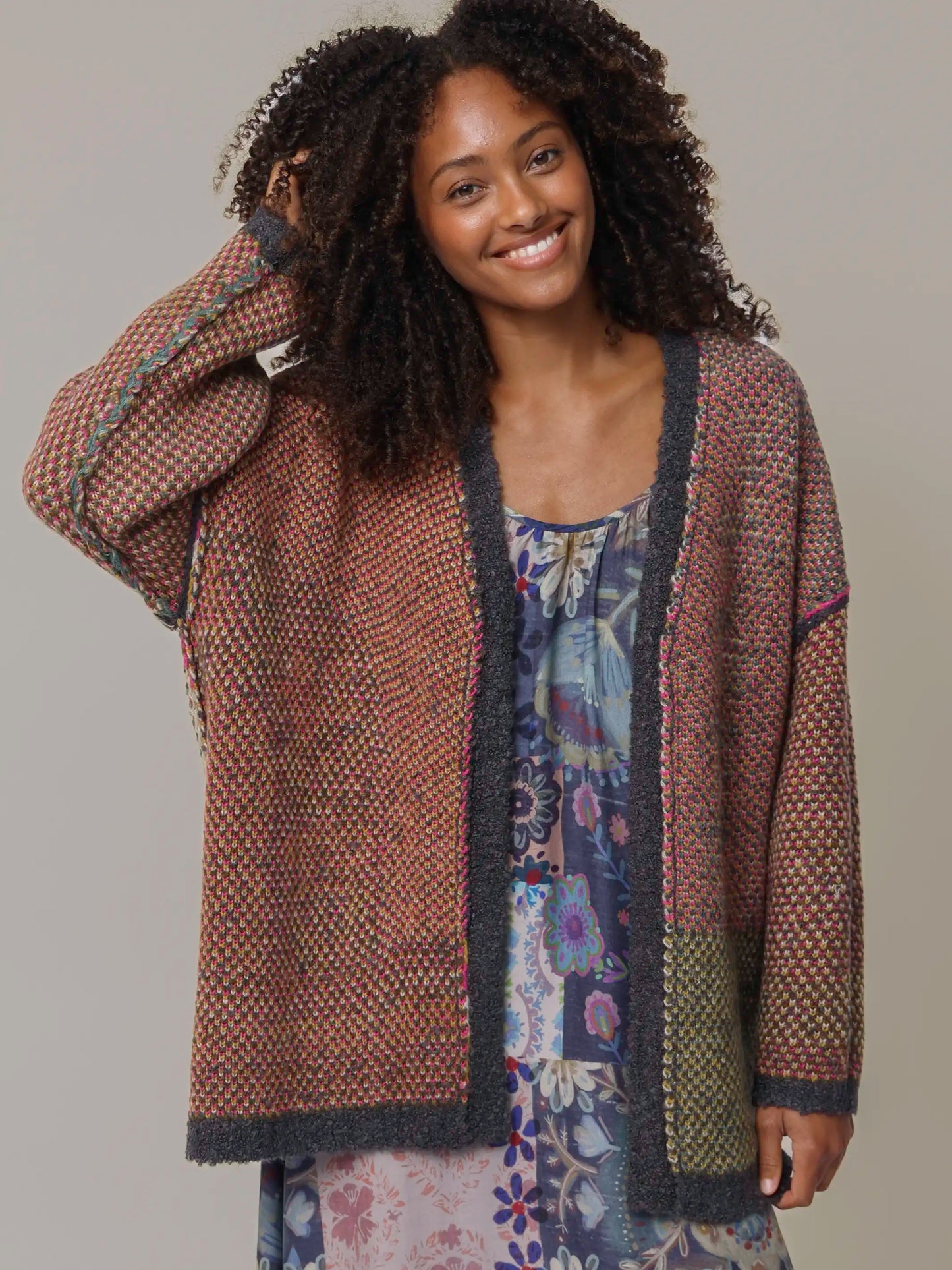 Dreamer Reversible Cardigan Sweater - Daisies