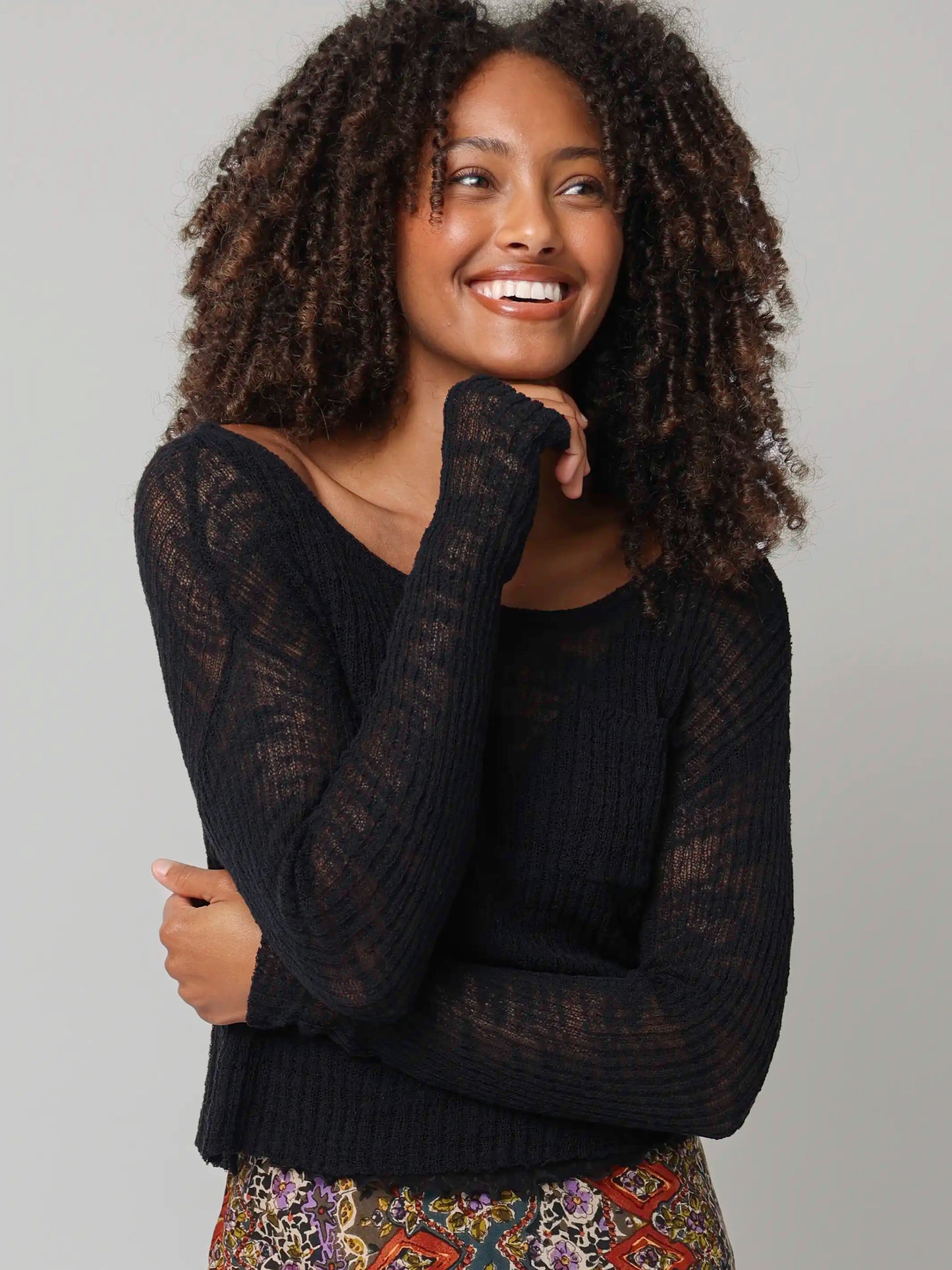 Patti Layering Sweater - Black