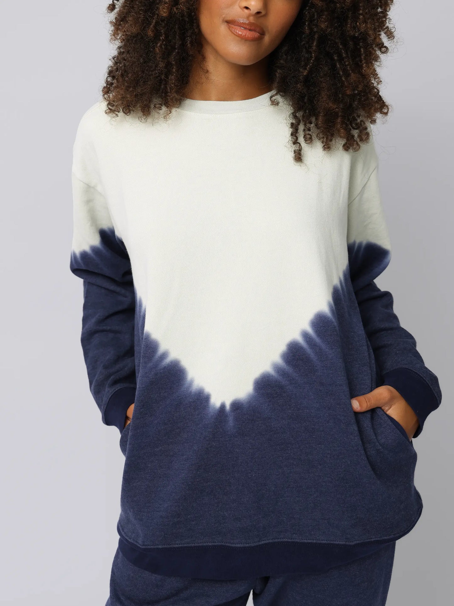 Comfy Crewneck Sweatshirt - Navy Ombre