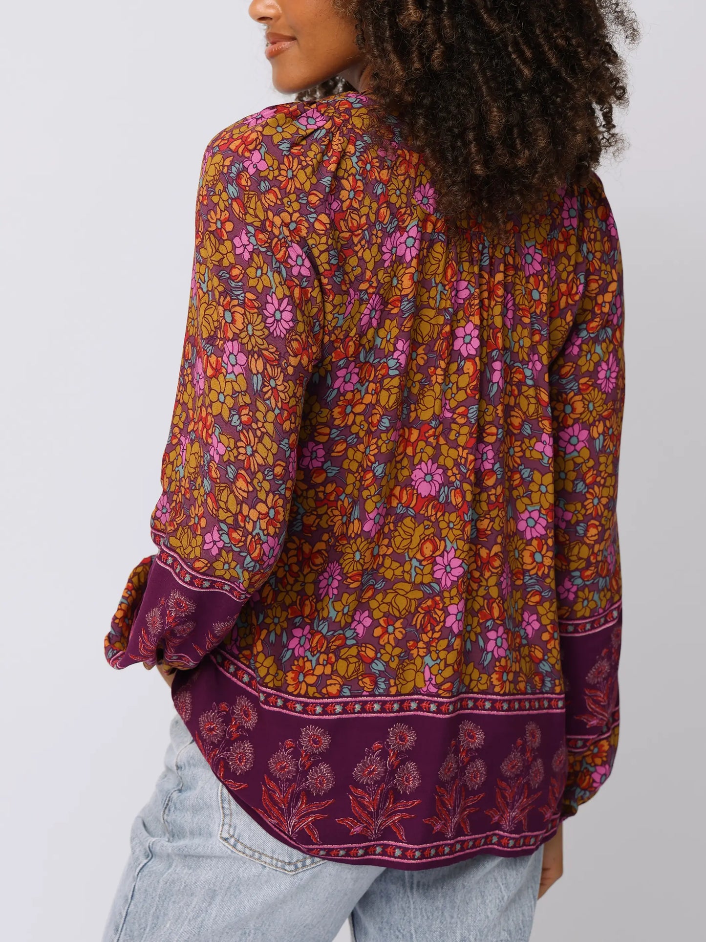 Rowan Top - Plum Lush Lilies