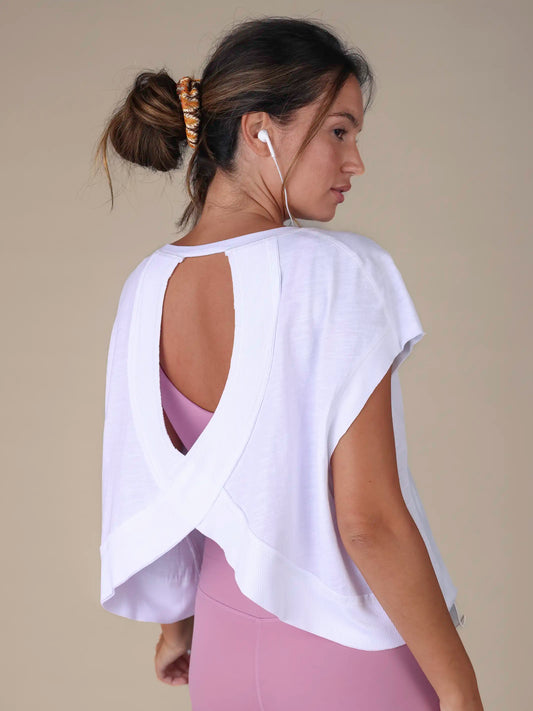 Cut It Out Cotton Tee - White