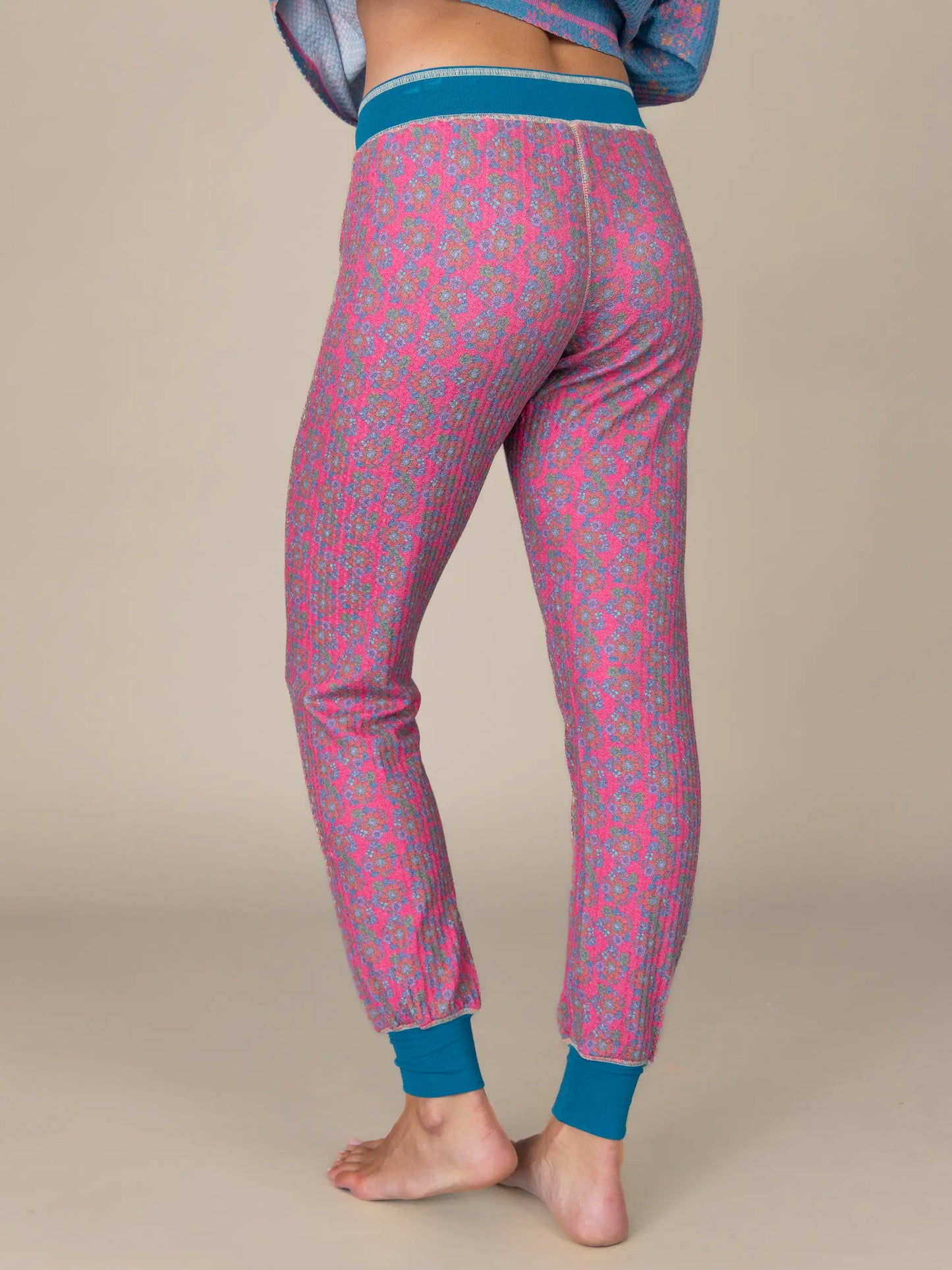 Mix & Match Waffle Long Johns - Pink Floral Bundles
