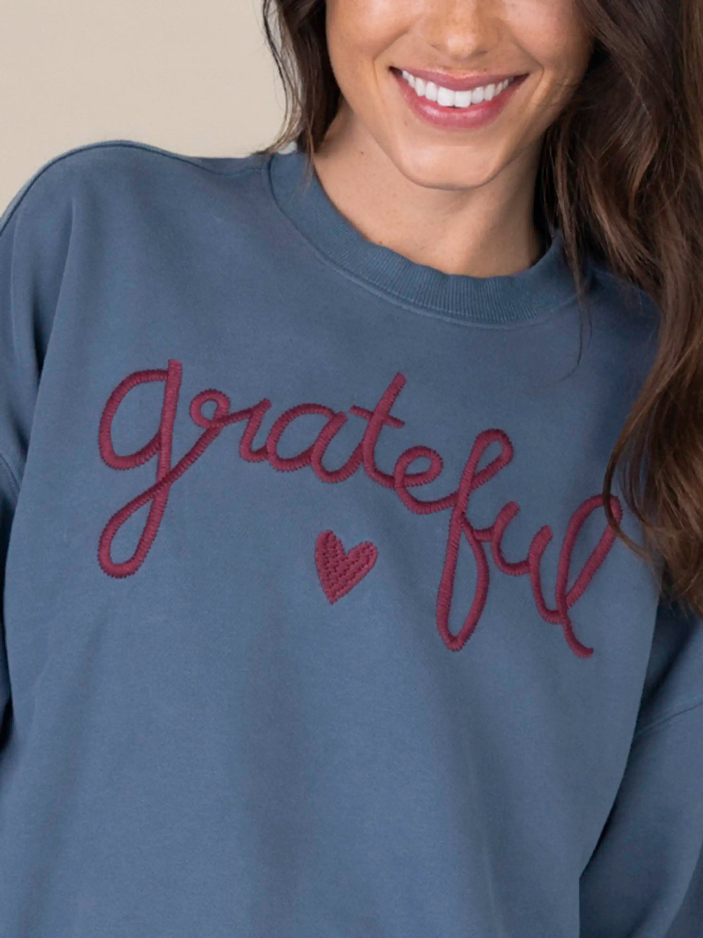 Marlowe Embroidered Sweatshirt - Grateful