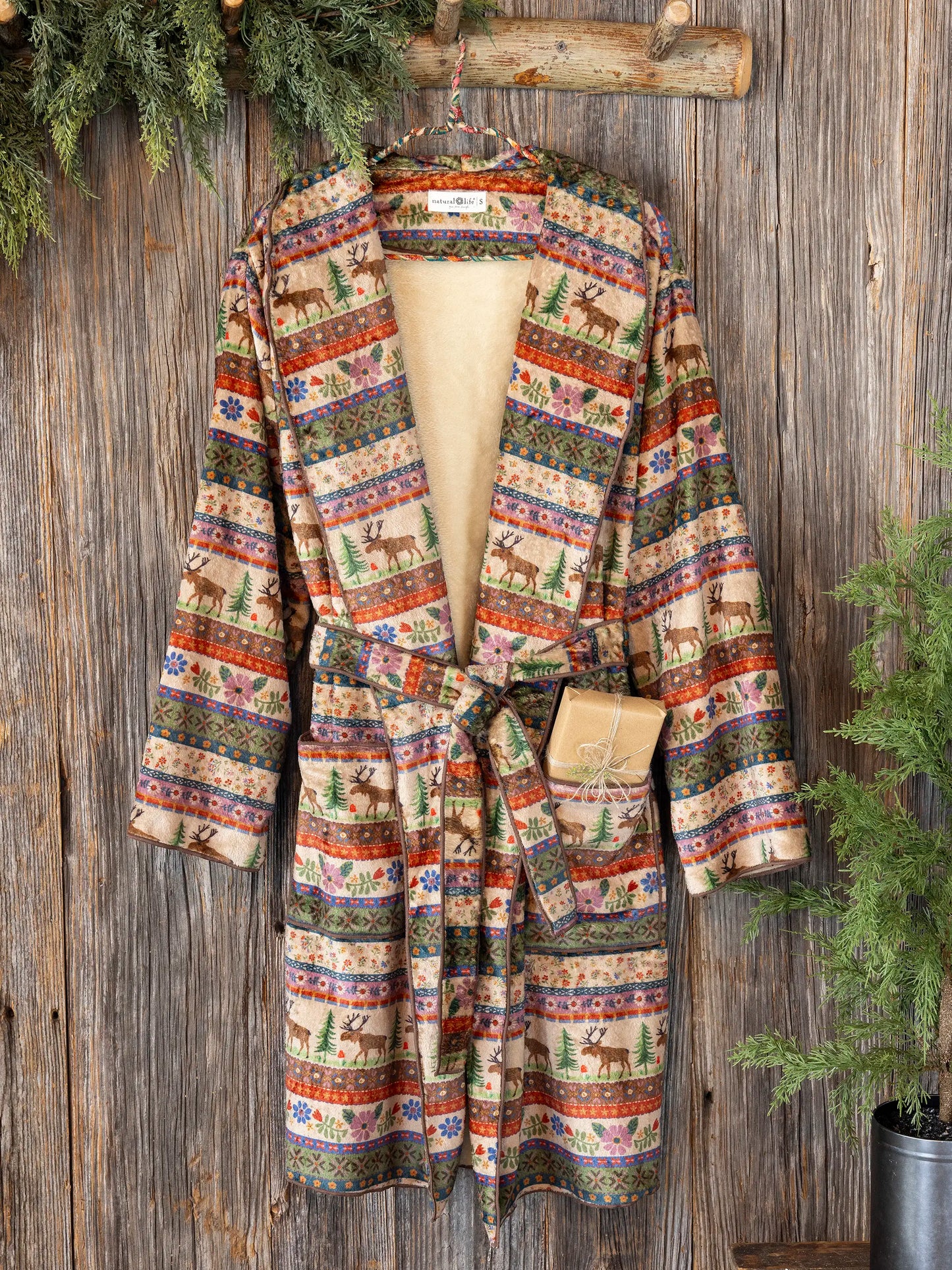 Cozy Blanket Robe - Moose Mini