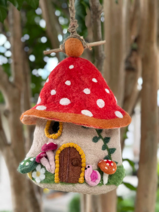 Hand Felted Wool Birdhouse